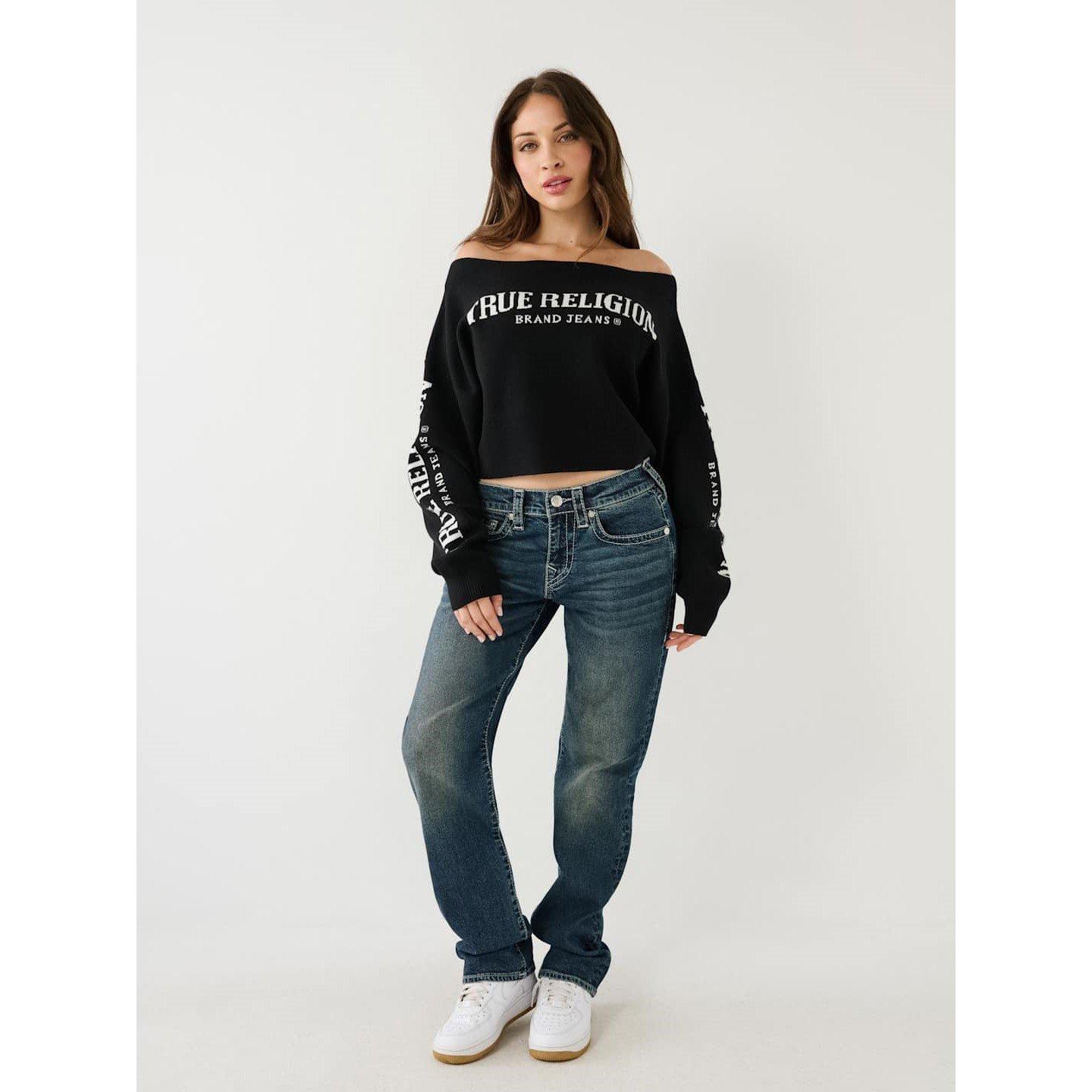 Med Wsh - True Religion - Washed Relaxed Jeans Womens - 4