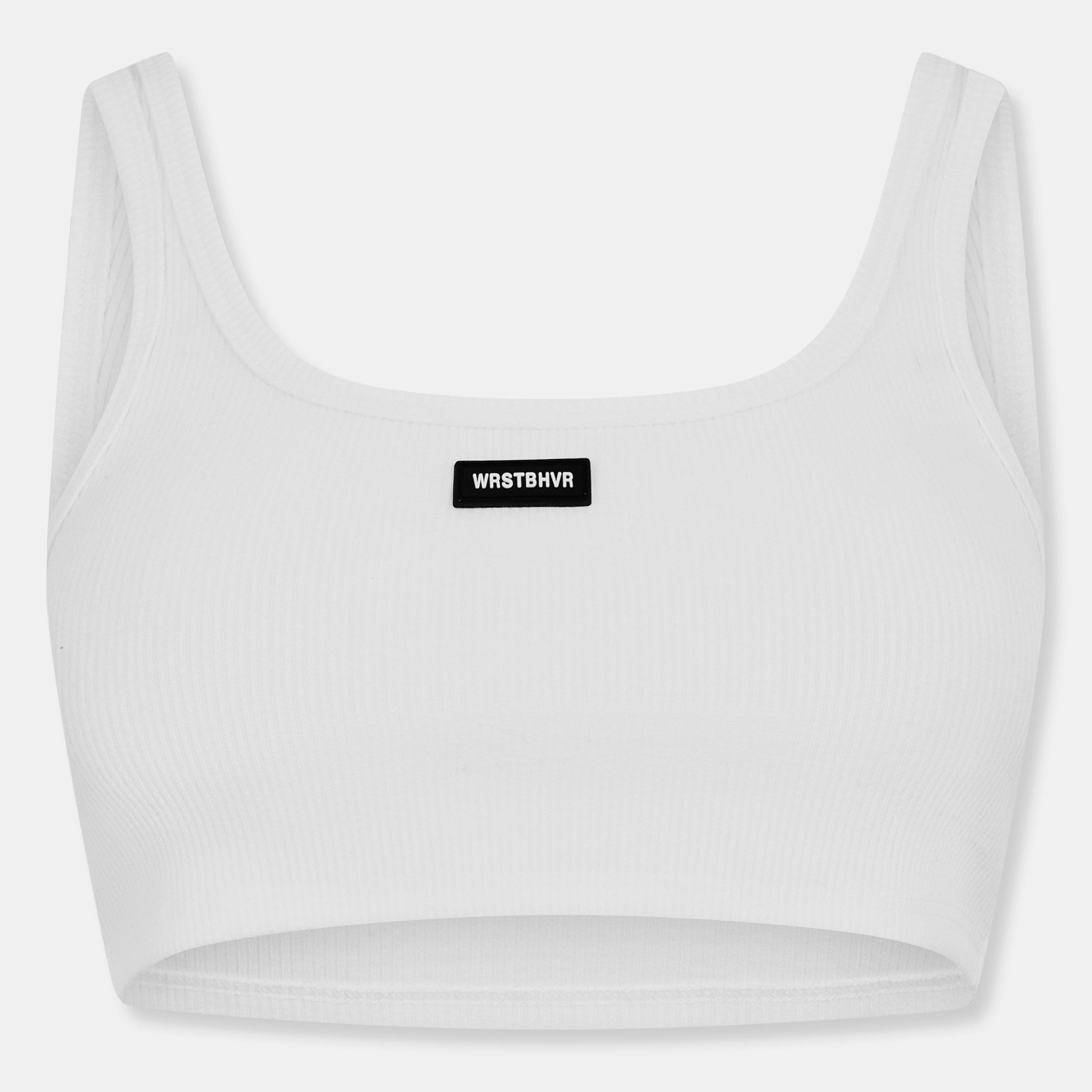 White - WRSTBHVR - Women's Worst B Jetty Strappy Crop Top - 1