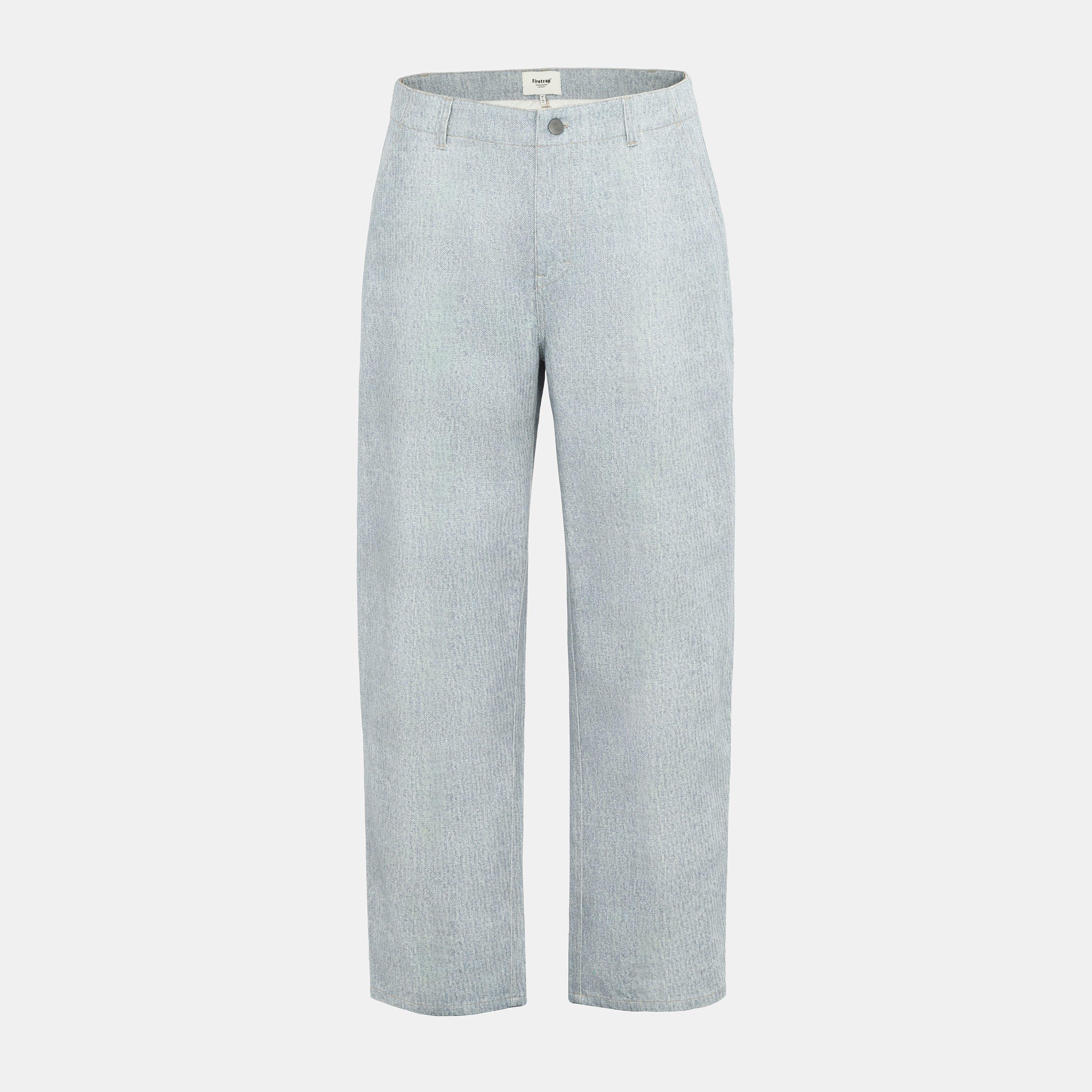 Blue Acid Wash - Firetrap - Print Jeans Mens - 1
