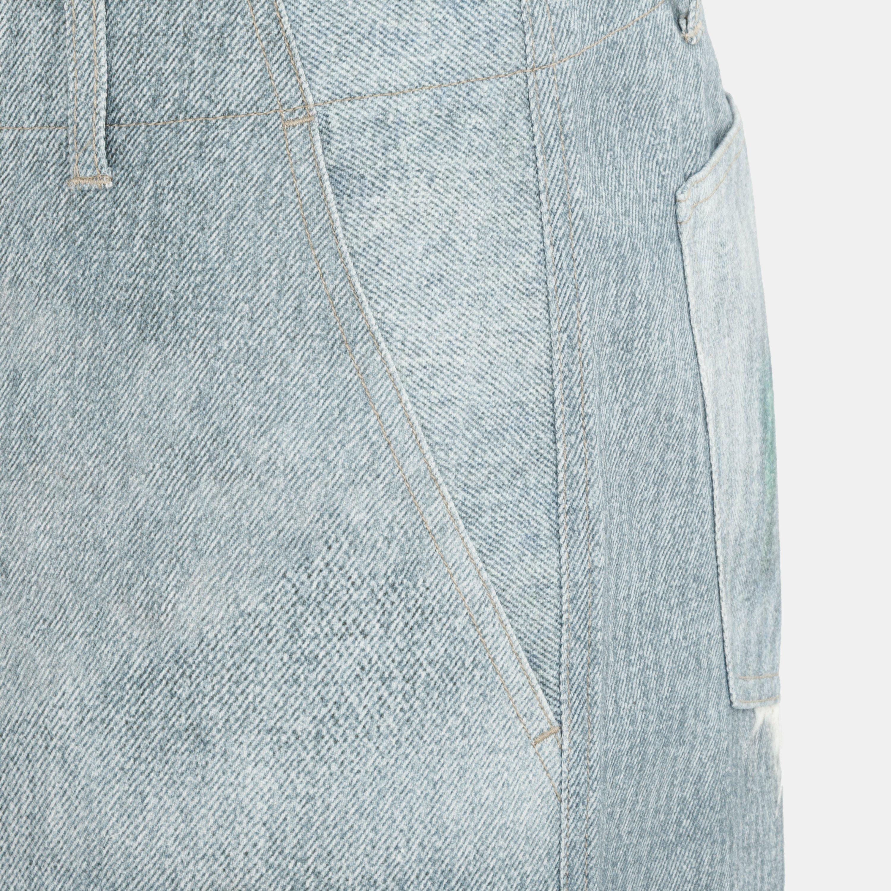 Blue Distressed - Firetrap - Print Jeans Mens - 4