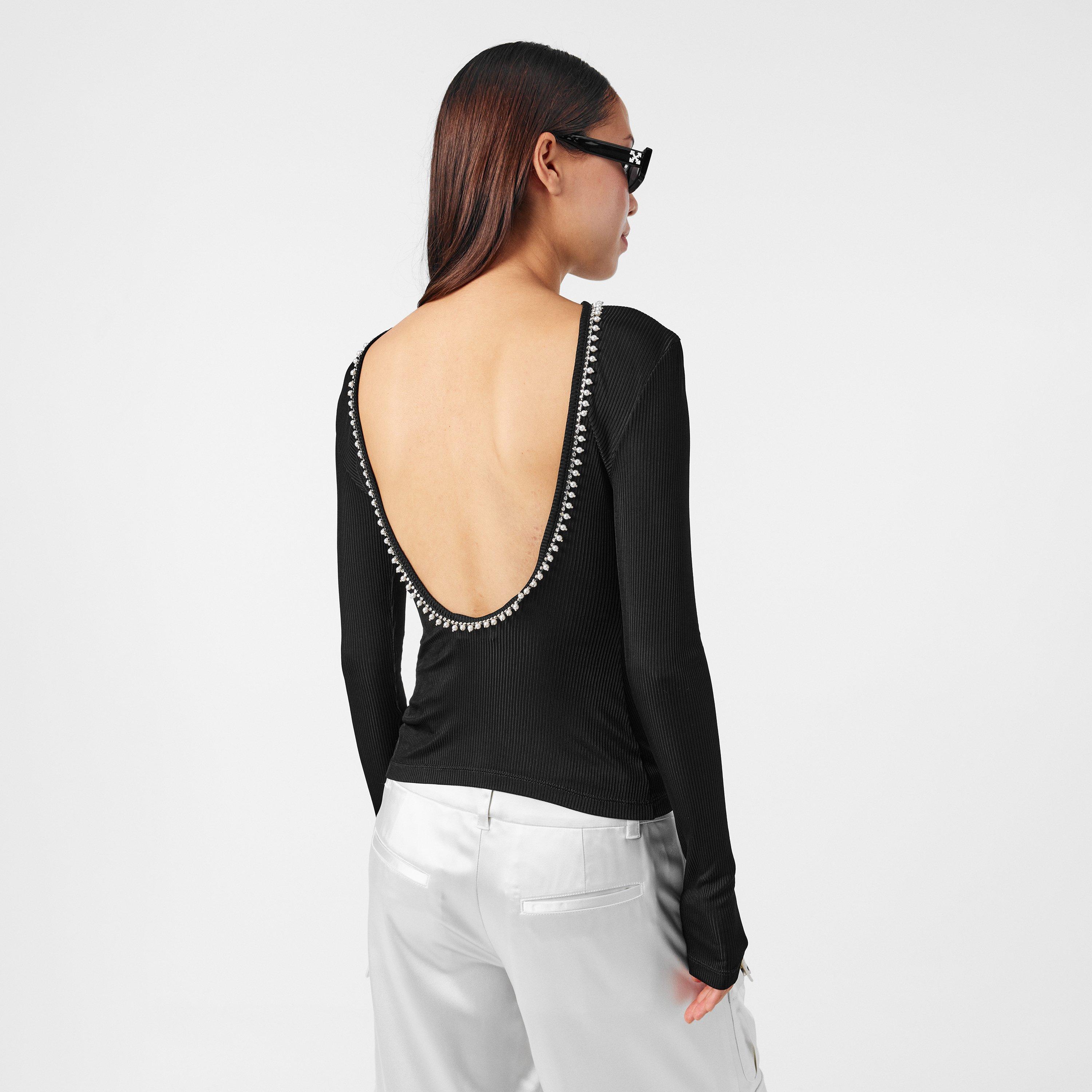 Black/White - Off White - Women's Long-Sleeve T-Shirt - 4