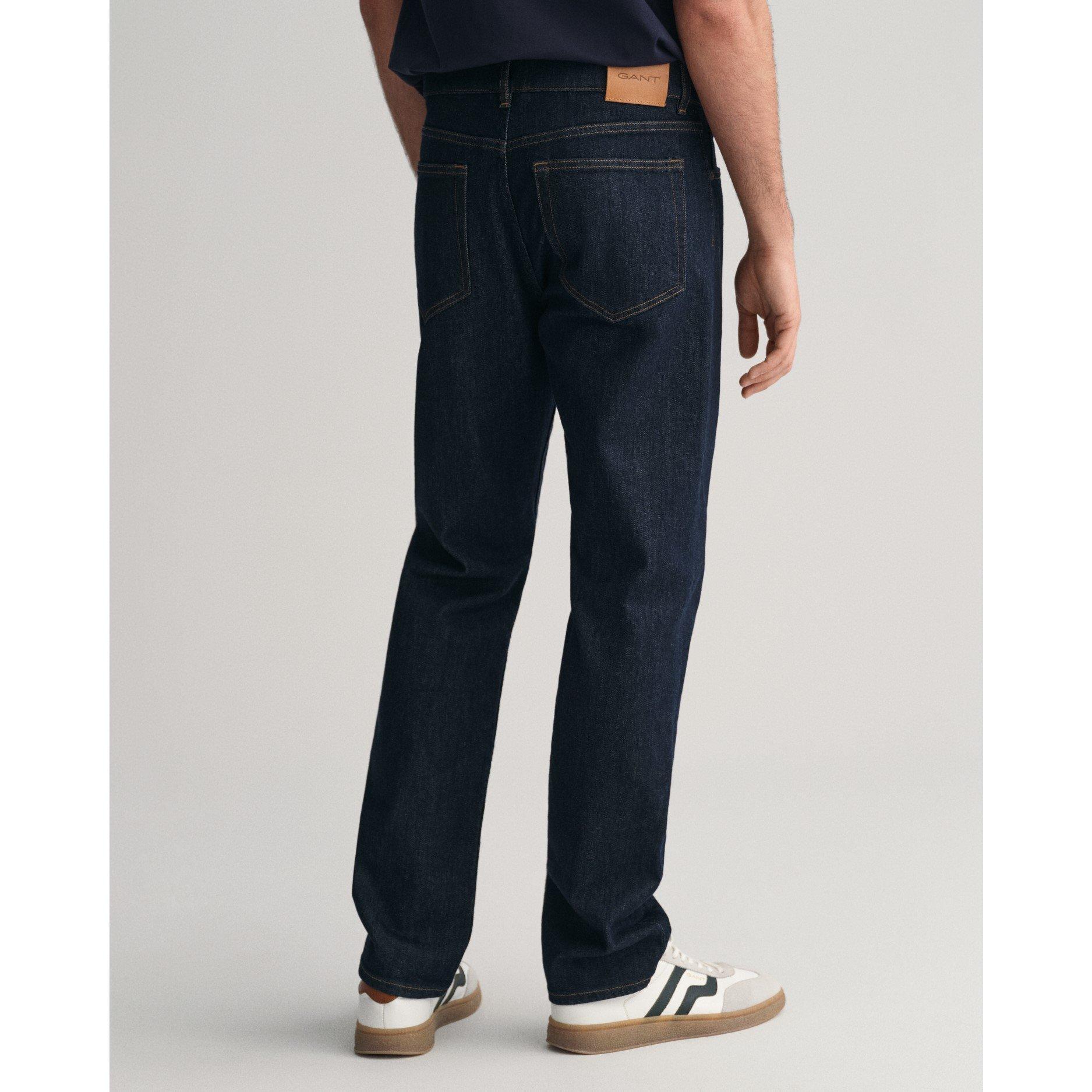 Dark Blue - Gant - Regular Fit Jeans - 3