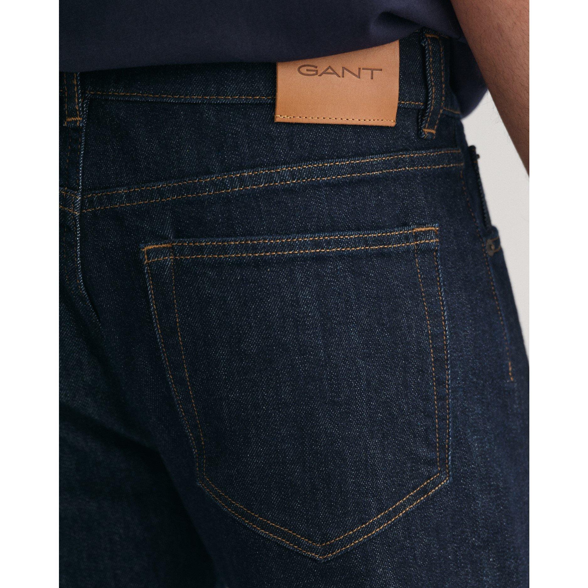 Dark Blue - Gant - Regular Fit Jeans - 5