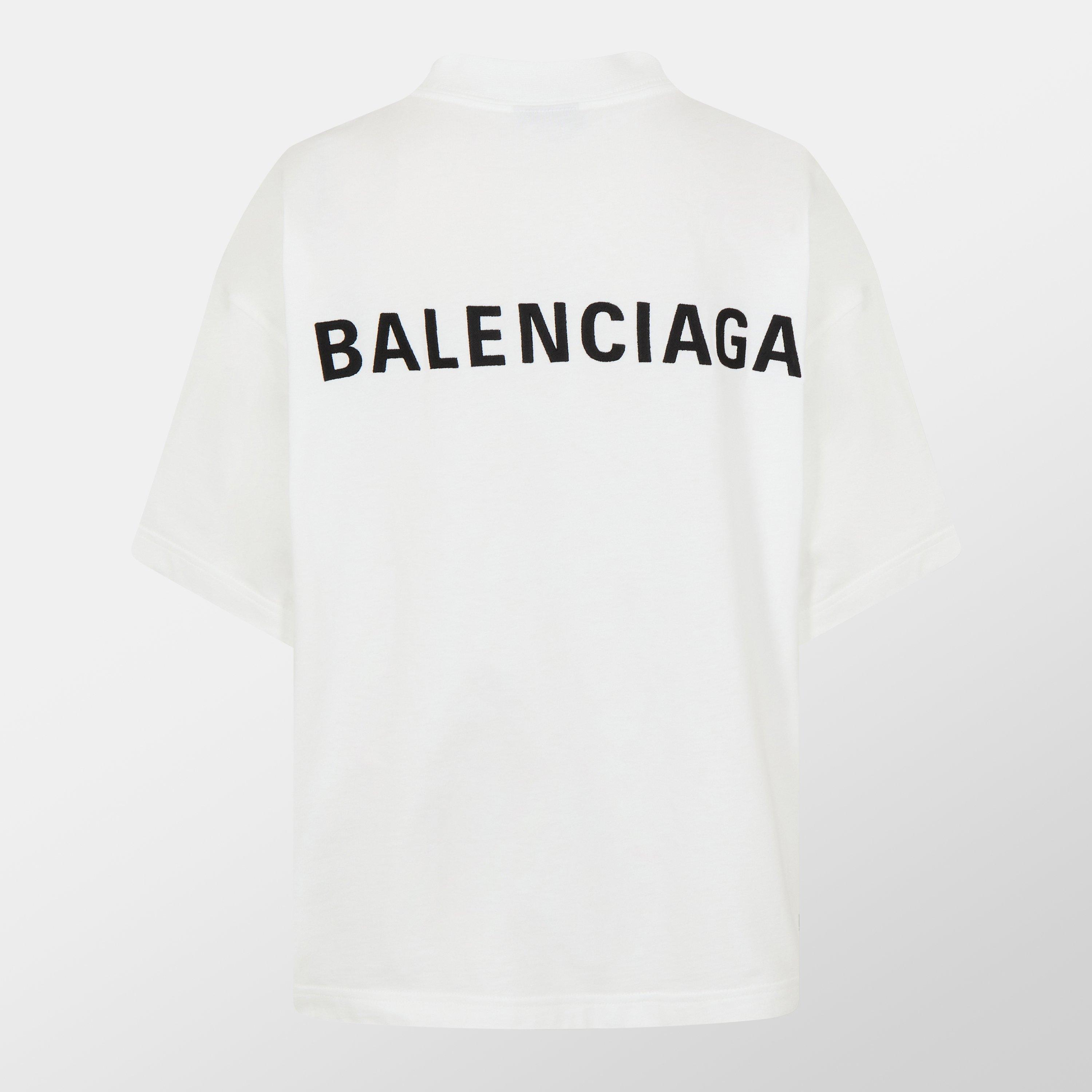 Balenciaga ロゴ Tシャツ BACK CROPPED プリント 関税込 ホワイト の ウィメンズ Balenciaga Back Cropped Tシャツ