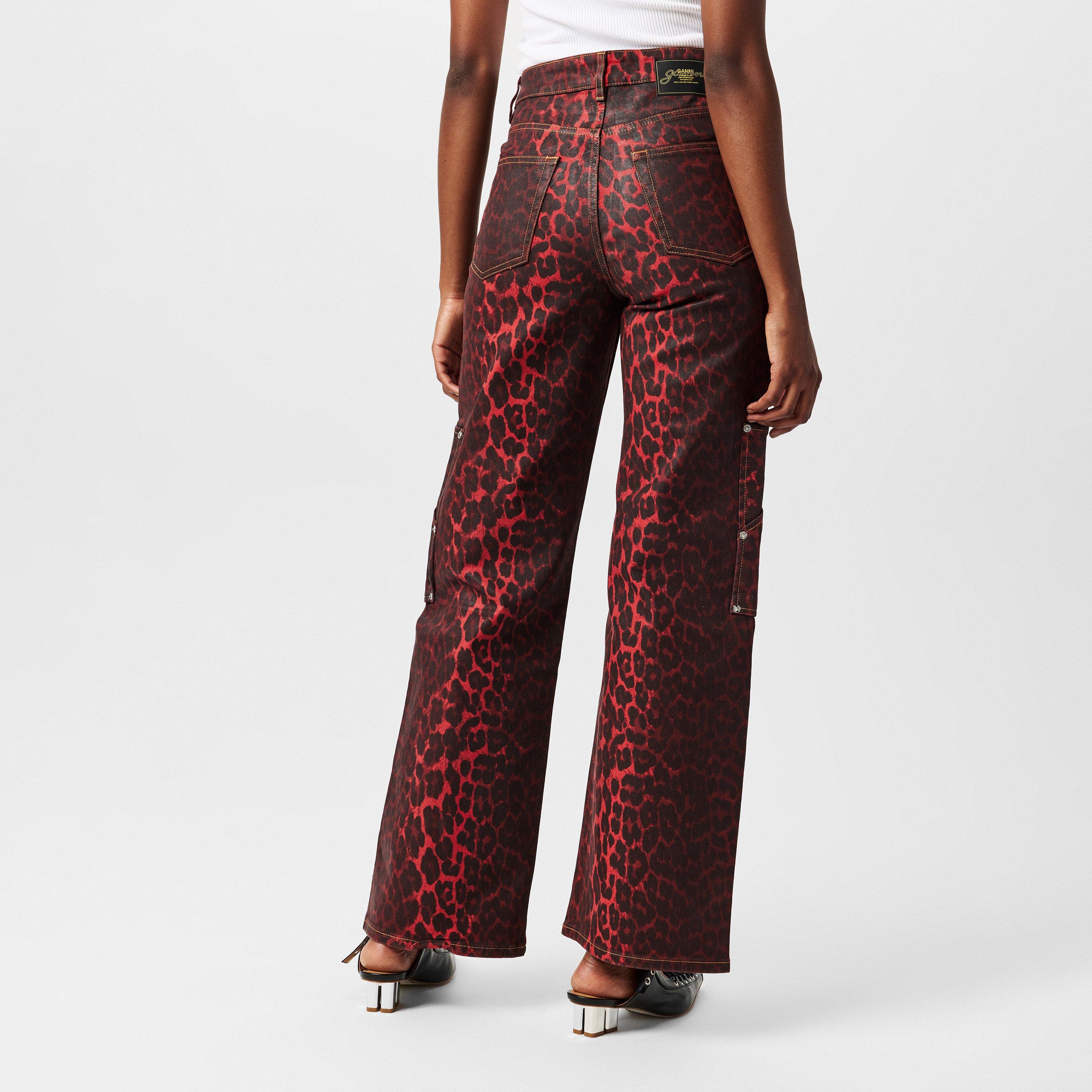 Racing Red - Ganni - Andi Cargo Jeans - 4