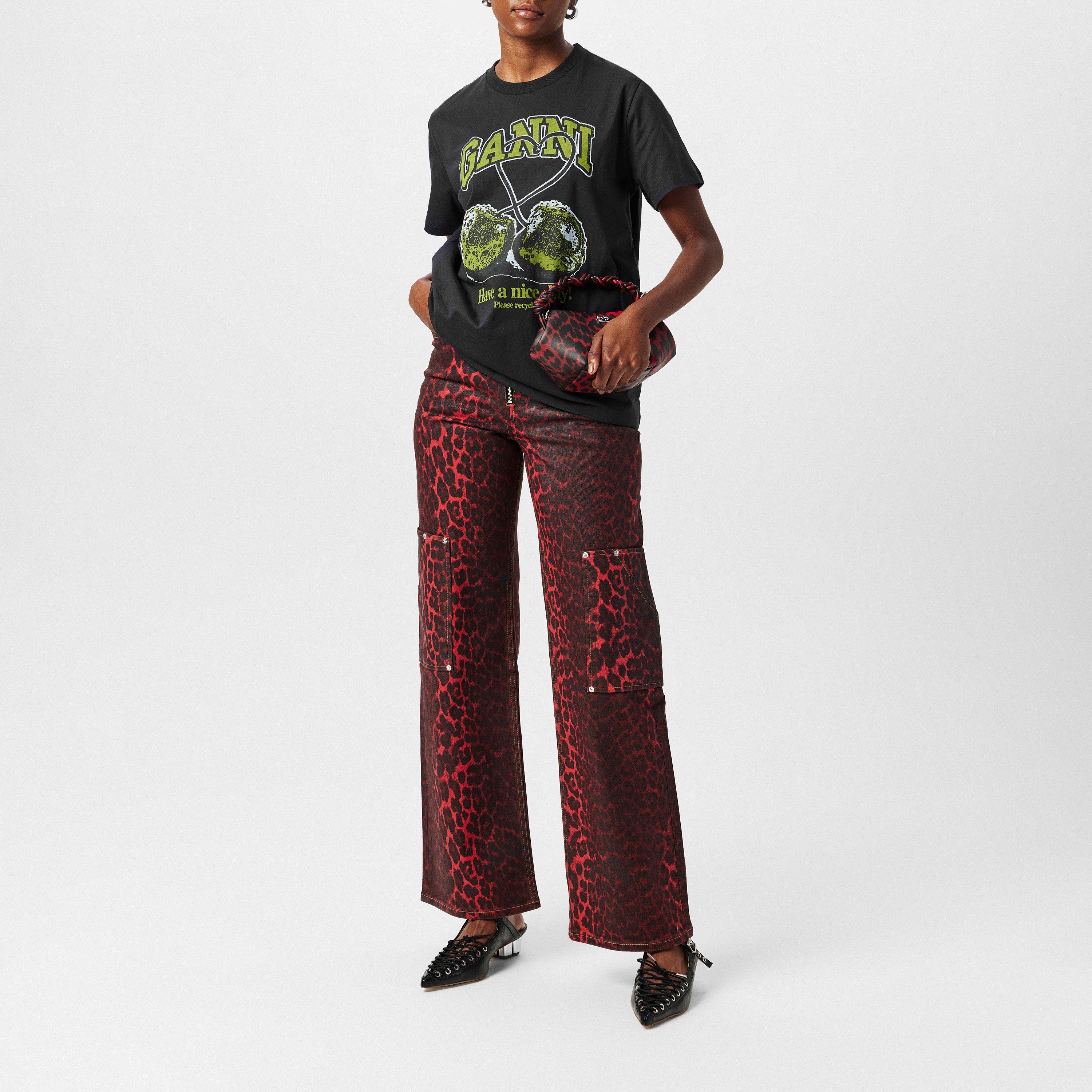 Racing Red - Ganni - Andi Cargo Jeans - 6