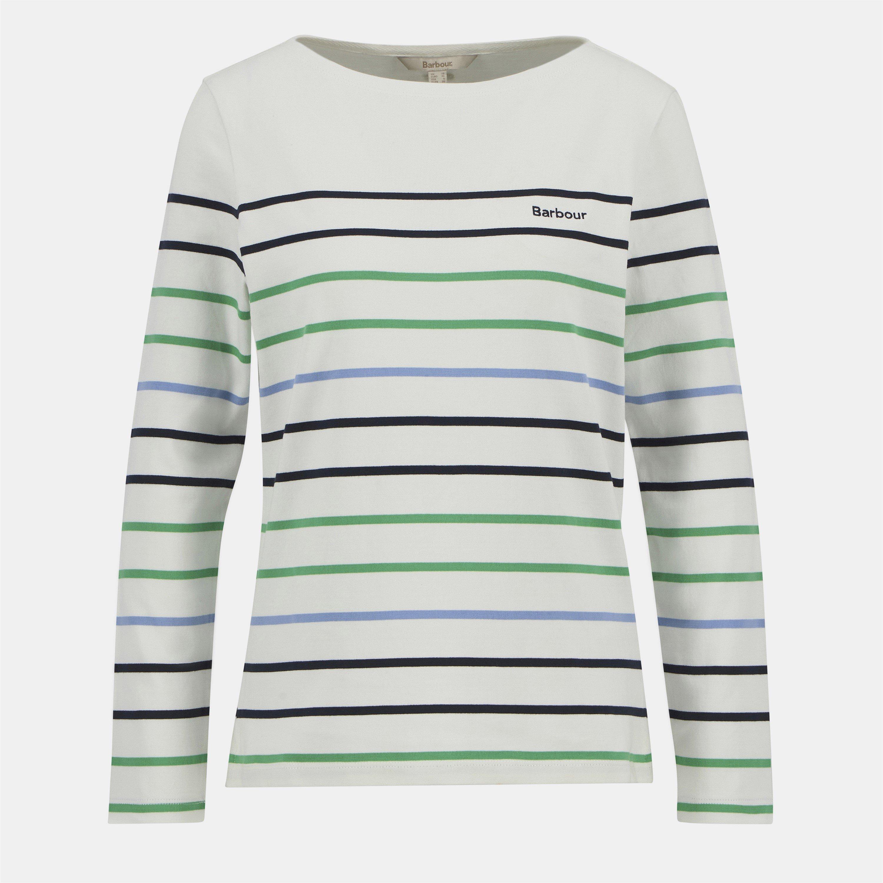 Cloud Stripe - Barbour - Hawkins Striped Long Sleeved Top - 1