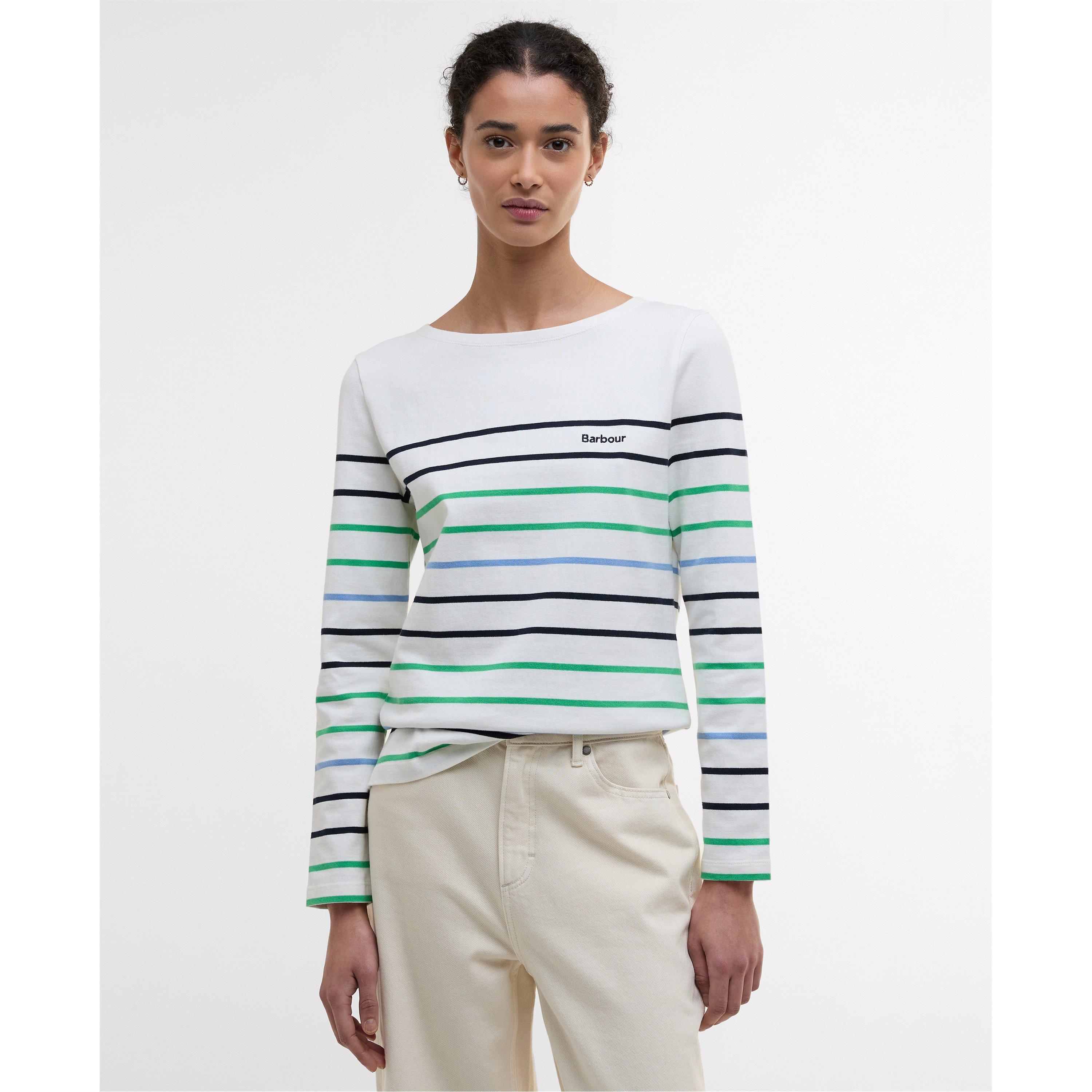 Cloud Stripe - Barbour - Hawkins Striped Long Sleeved Top - 2