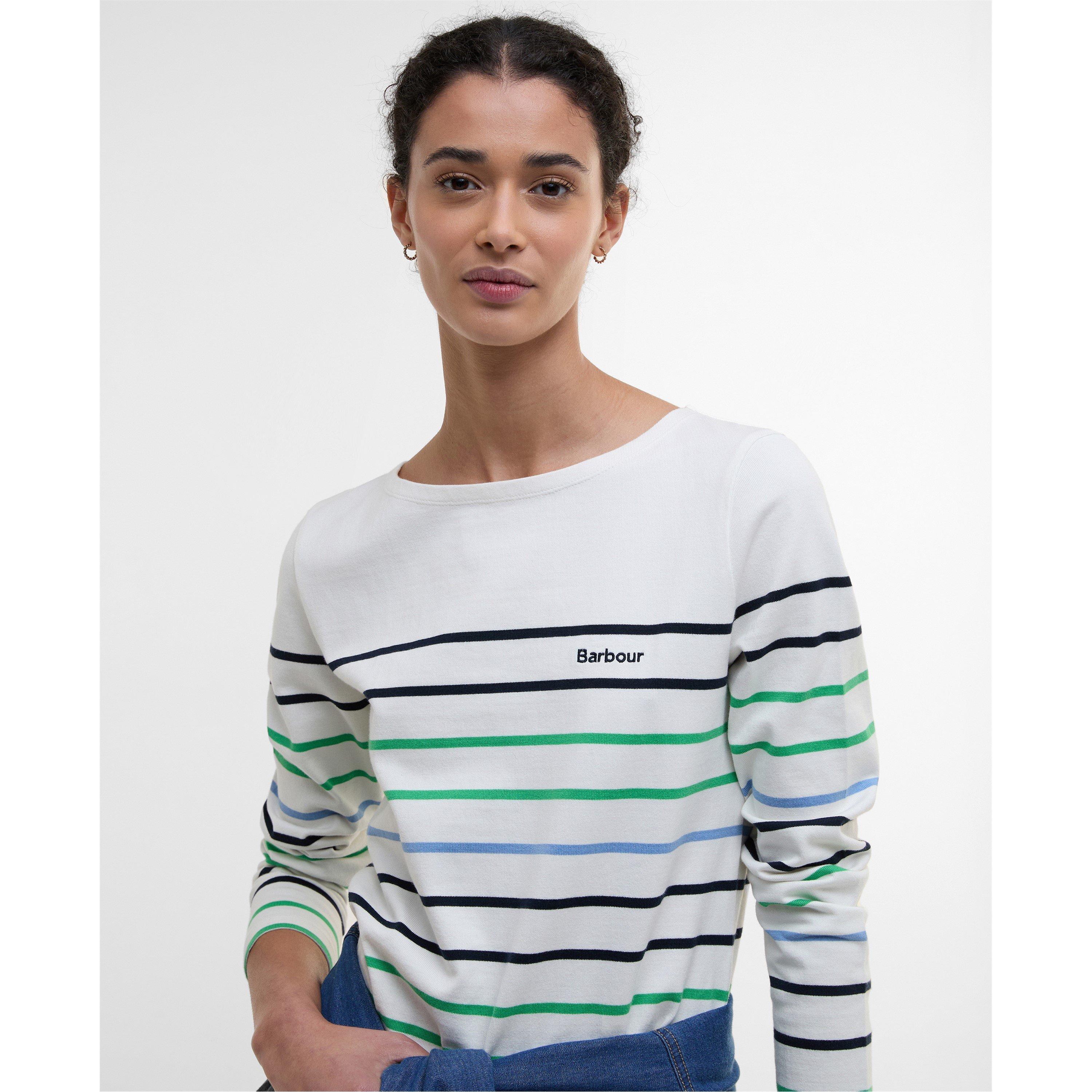 Cloud Stripe - Barbour - Hawkins Striped Long Sleeved Top - 4
