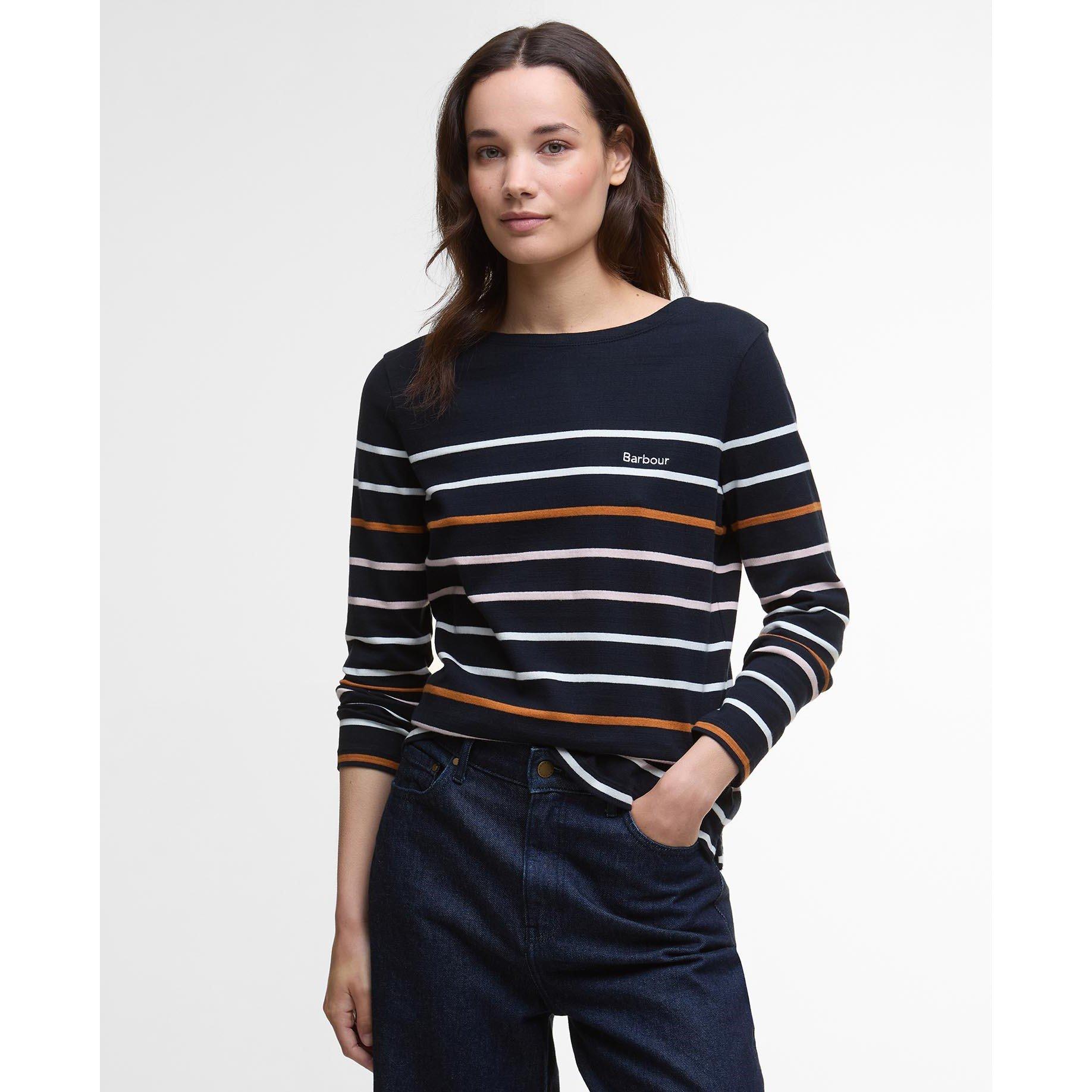 Navy Stripe - Barbour - Hawkins Striped Long Sleeved Top - 2