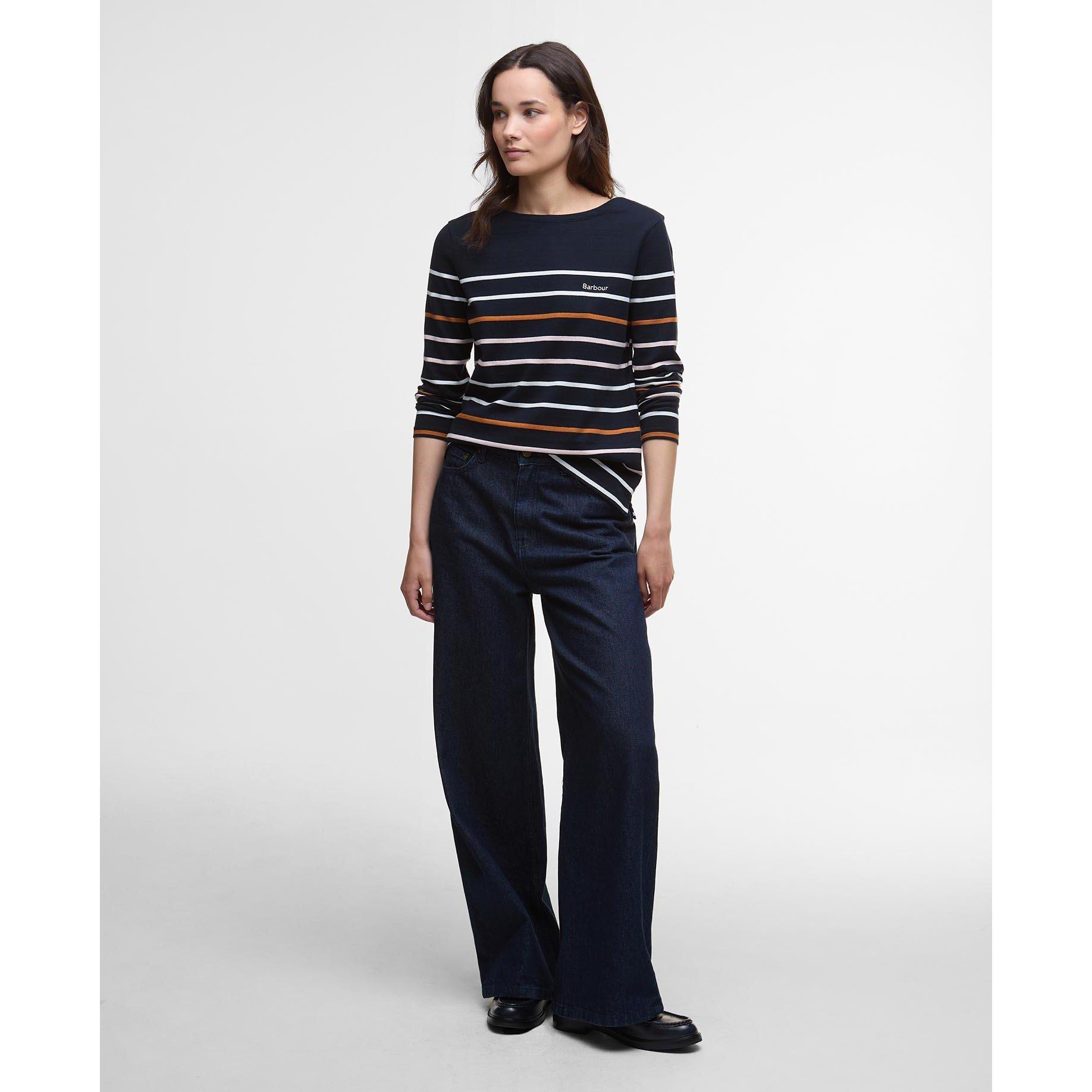 Navy Stripe - Barbour - Hawkins Striped Long Sleeved Top - 6