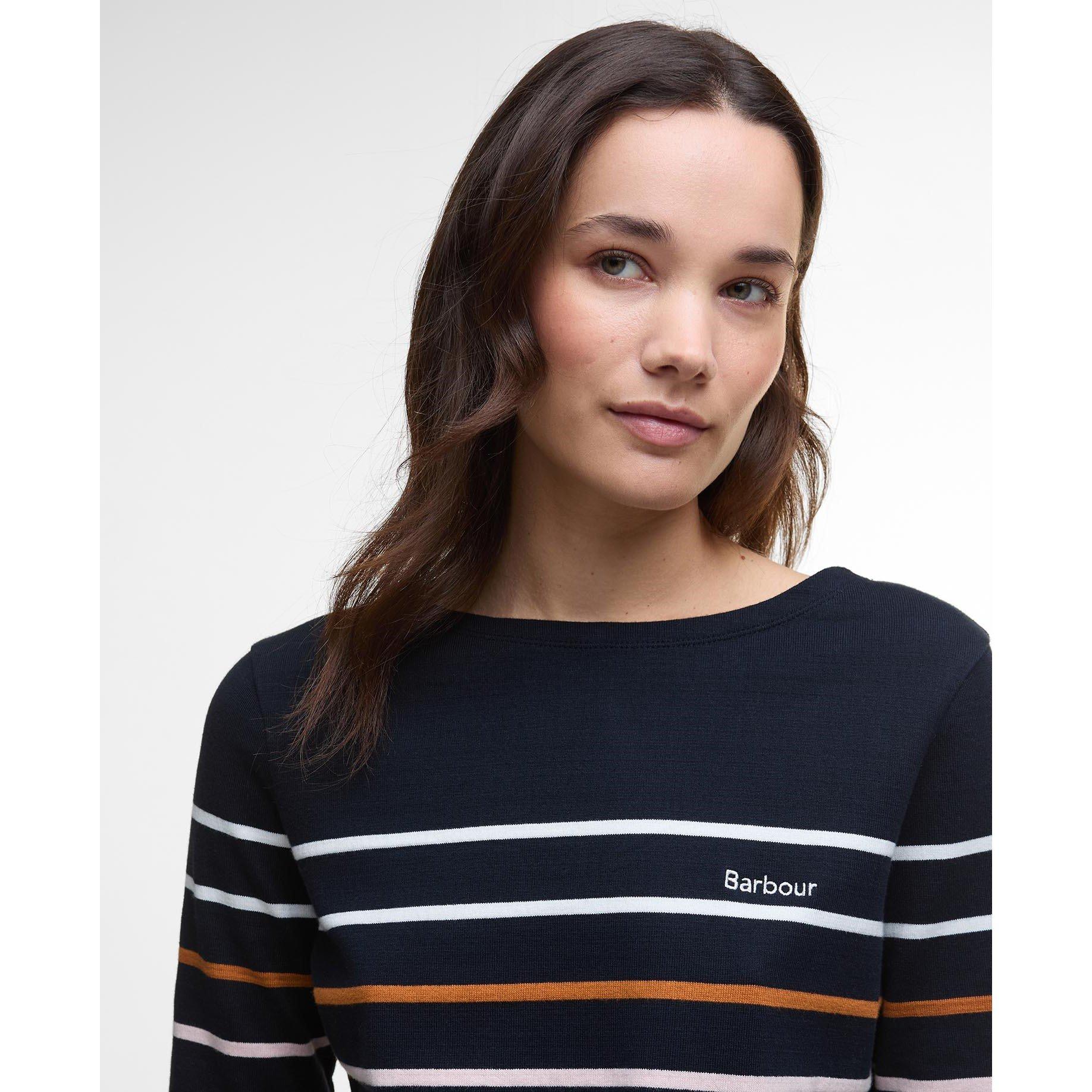 Navy Stripe - Barbour - Hawkins Striped Long Sleeved Top - 4