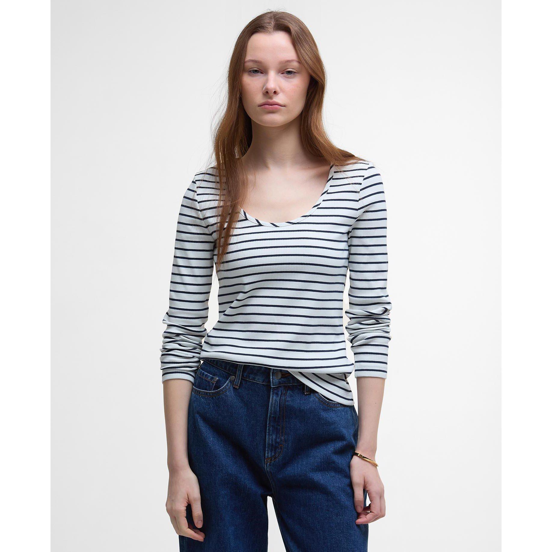 Cloud Stripe - Barbour - Women's Blake Long-Sleeve T-Shirt - 2