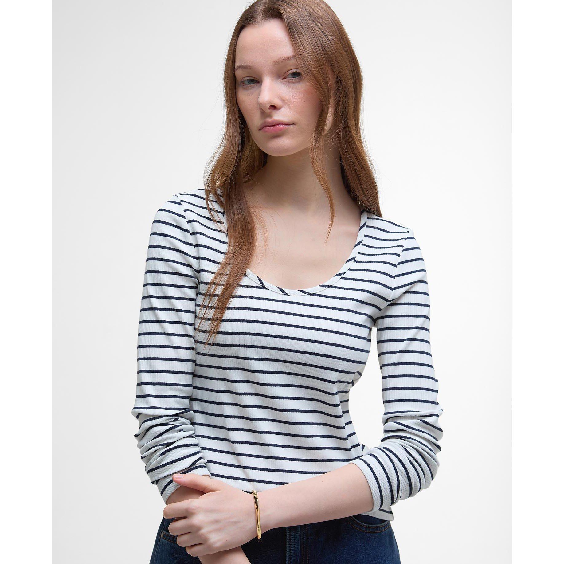 Cloud Stripe - Barbour - Women's Blake Long-Sleeve T-Shirt - 4