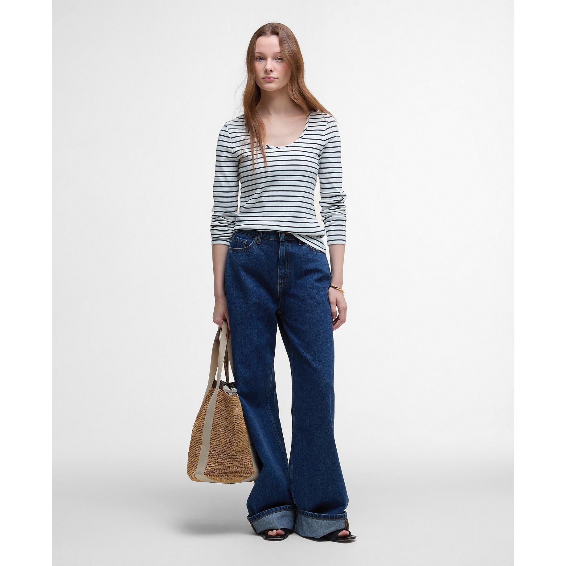 Cloud Stripe - Barbour - Women's Blake Long-Sleeve T-Shirt - 6