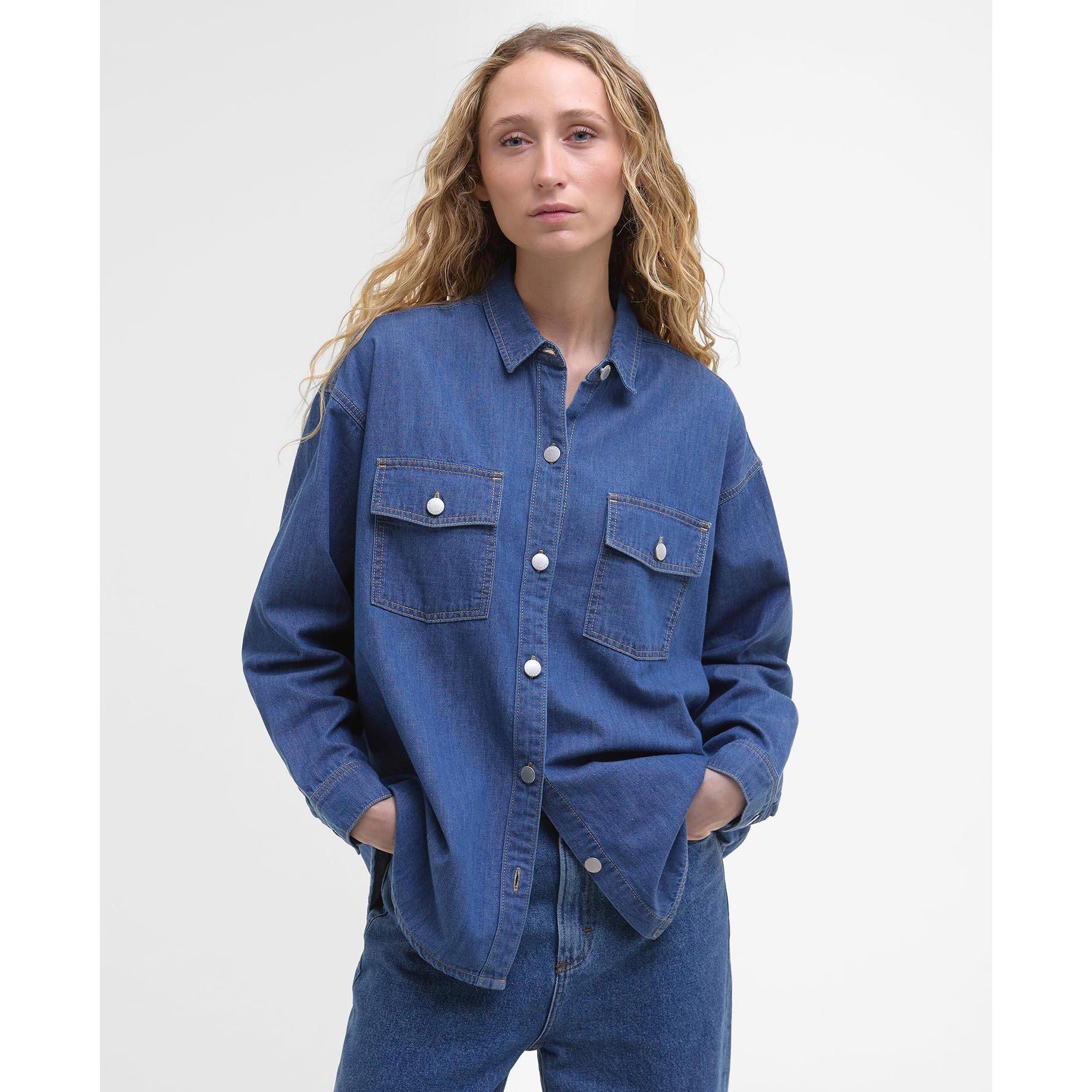 Authentic - Barbour - Women's B.Li Woodrow Long-Sleeve Denim Shirt - 2