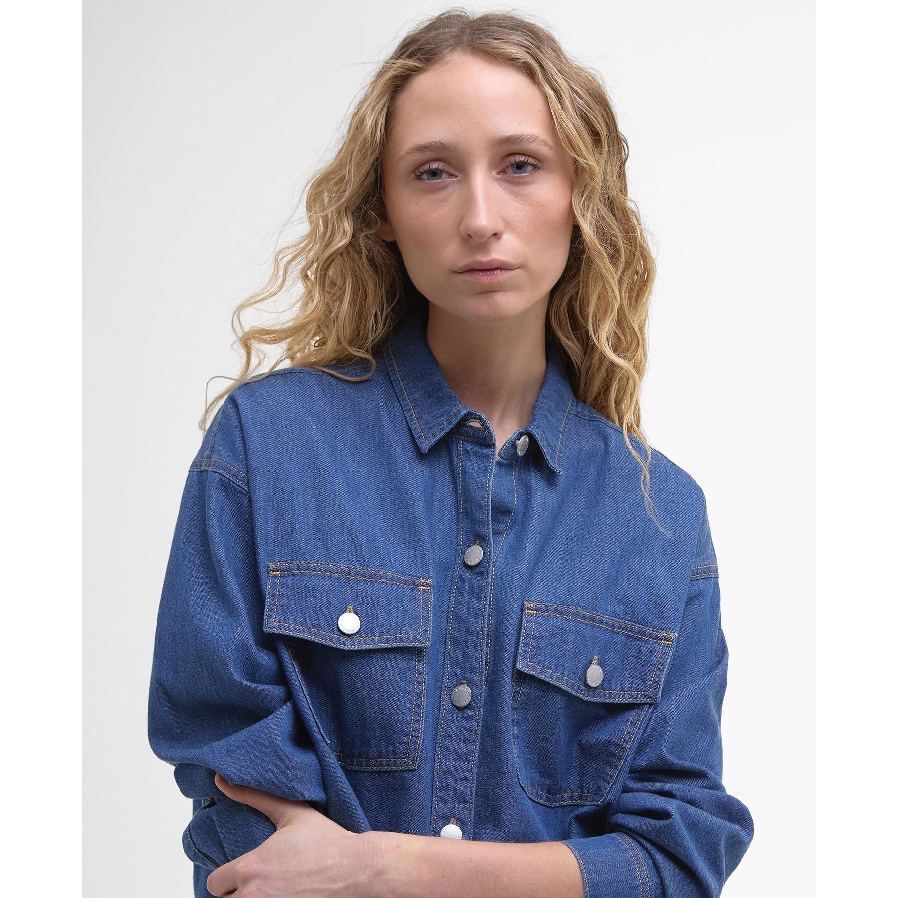 Authentic - Barbour - Women's B.Li Woodrow Long-Sleeve Denim Shirt - 4