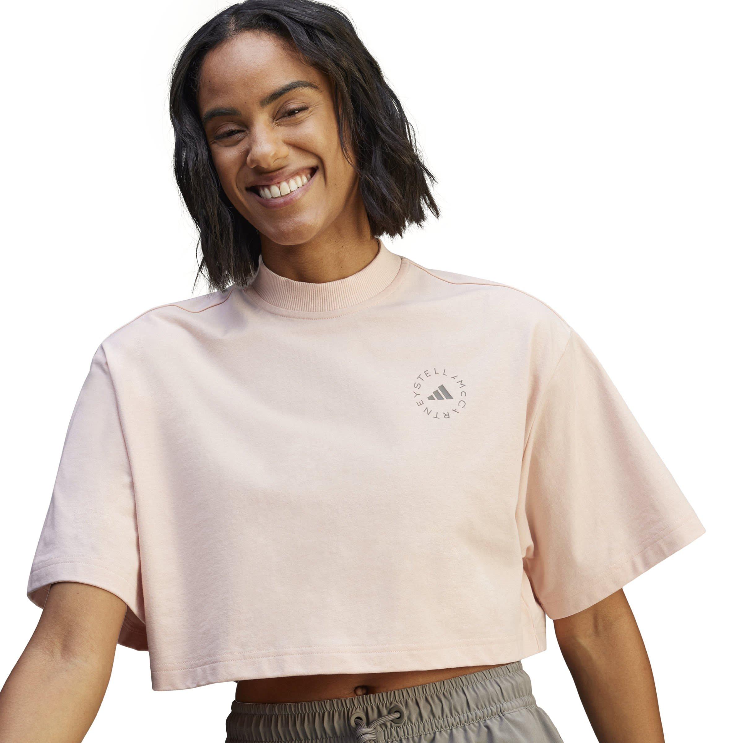 vapour pink - adidas by Stella McCartney - Cropped T-Shirt - 4