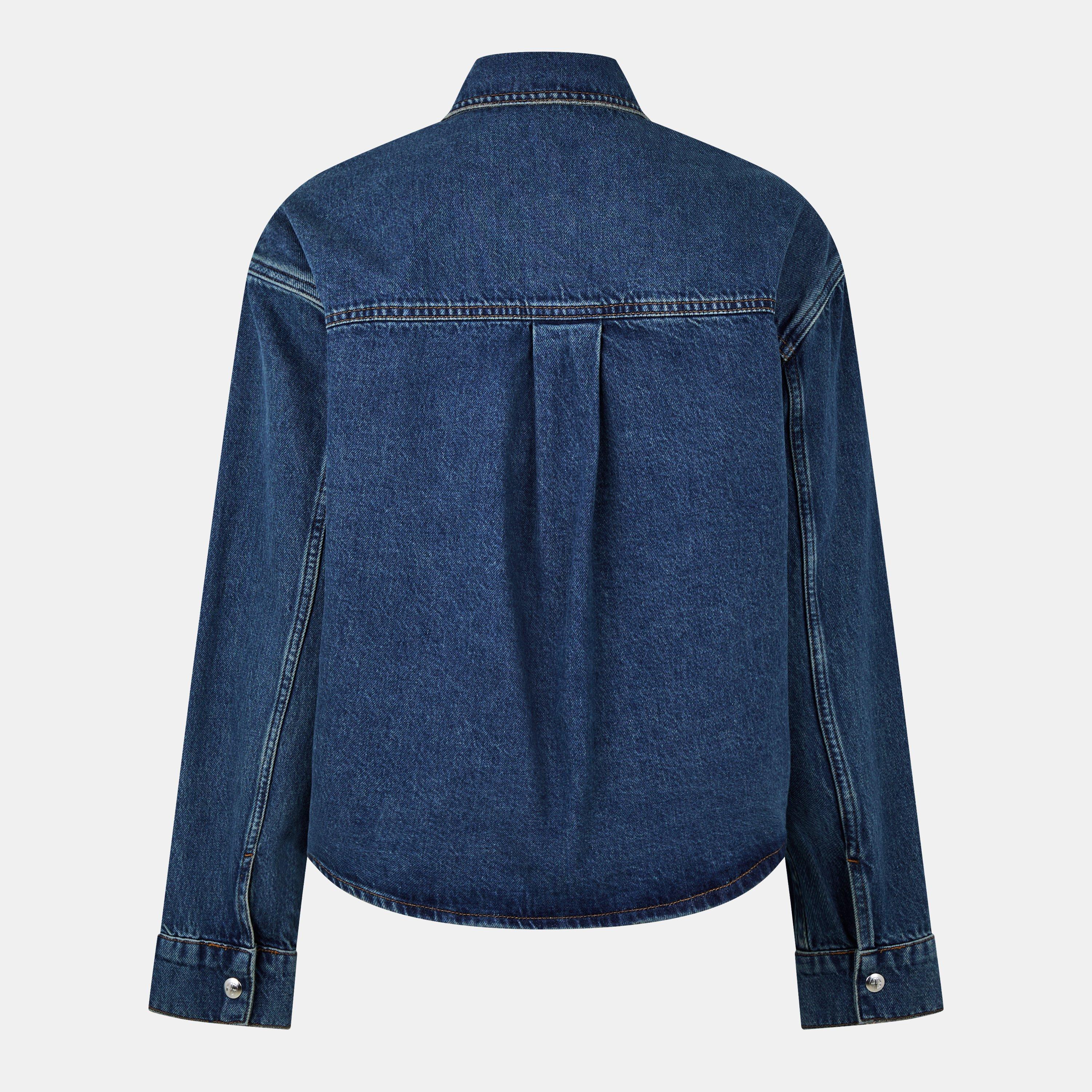 BLUE - Anine Bing - Women's Paxton Long-Sleeve Denim Shirt - 2