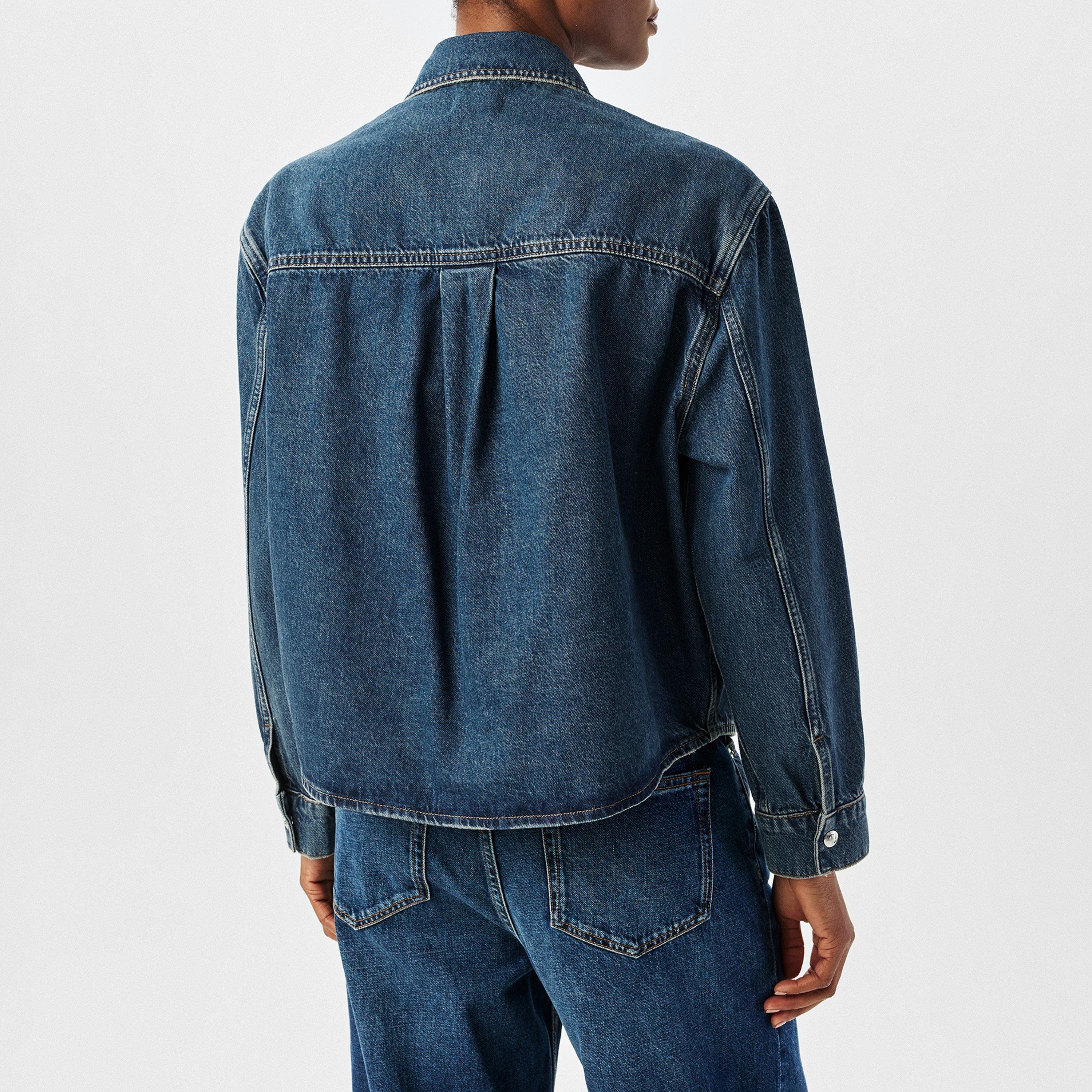 BLUE - Anine Bing - Women's Paxton Long-Sleeve Denim Shirt - 4