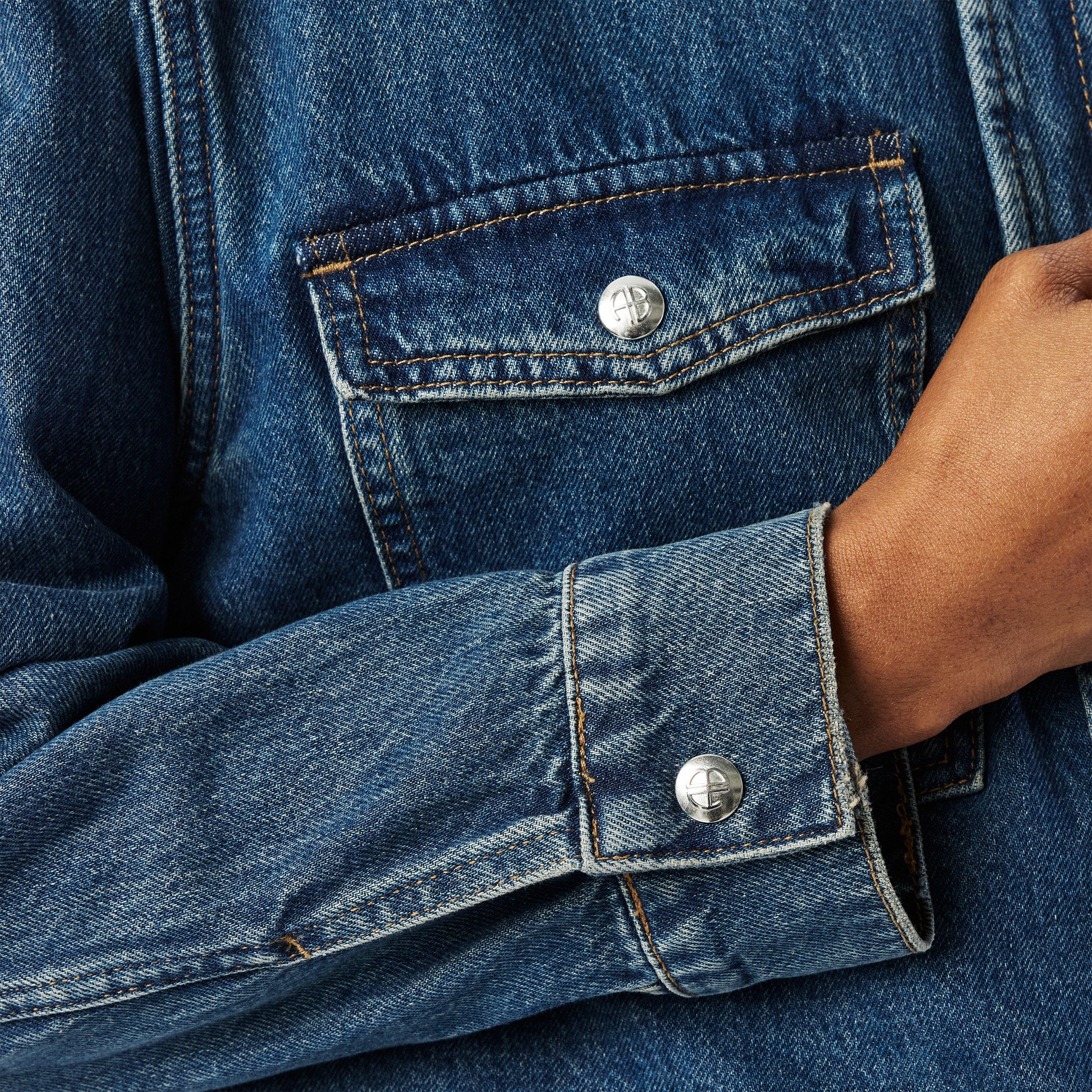 BLUE - Anine Bing - Women's Paxton Long-Sleeve Denim Shirt - 5