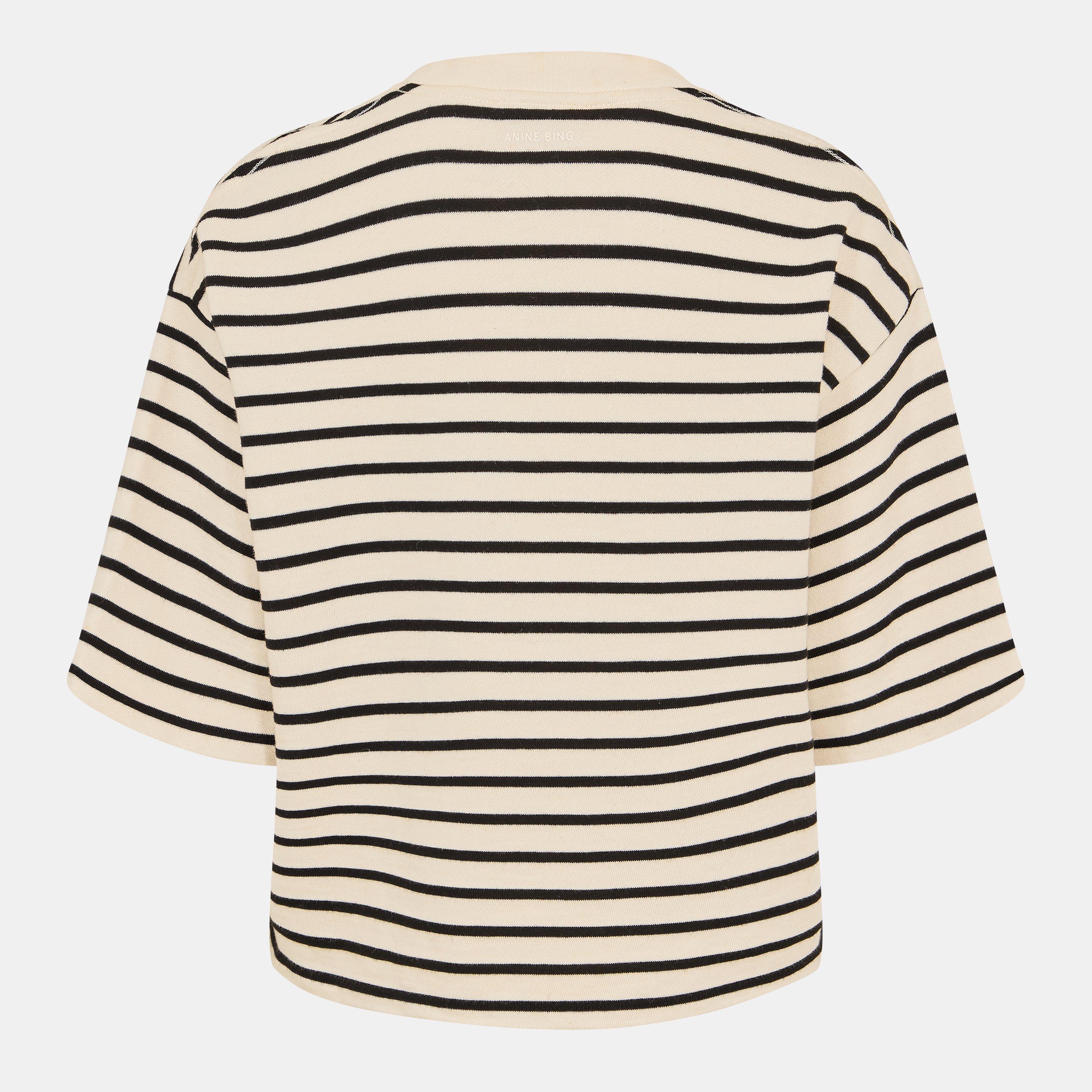 White Black - Anine Bing - Women's Myers Short-Sleeve Crop Top - 2