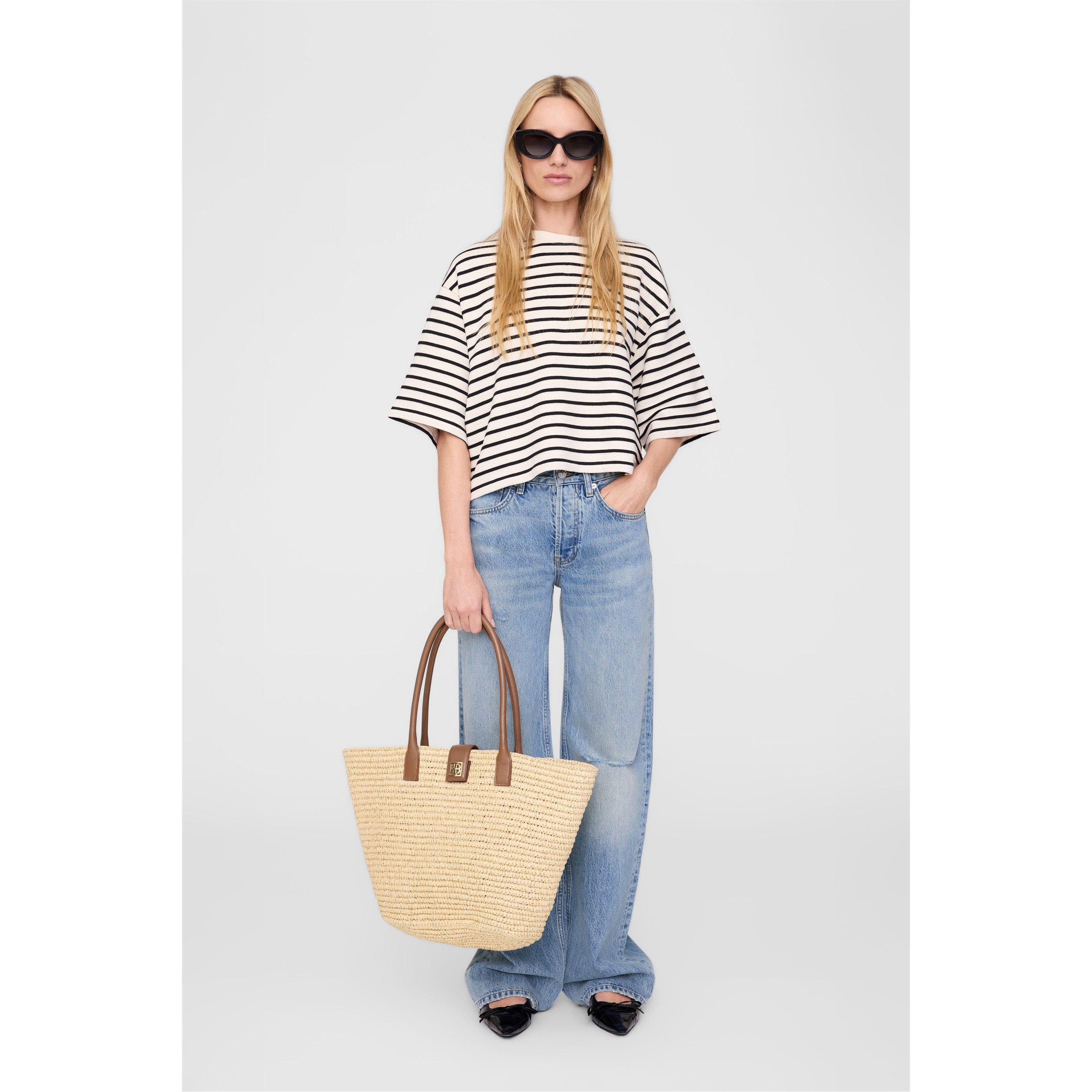 White Black - Anine Bing - Women's Myers Short-Sleeve Crop Top - 3