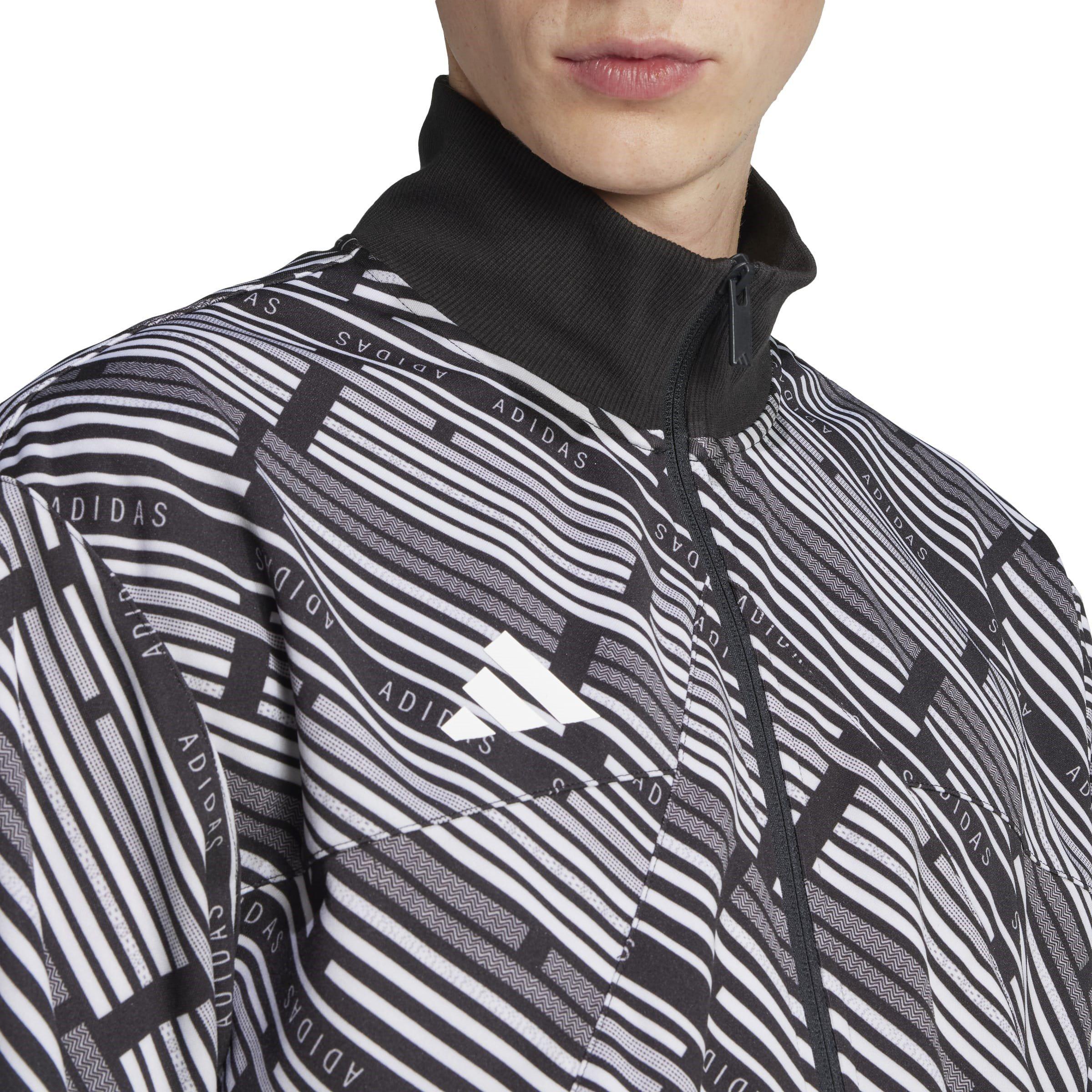 Black/White - adidas - Men's Hot Tracksuit Top - 7