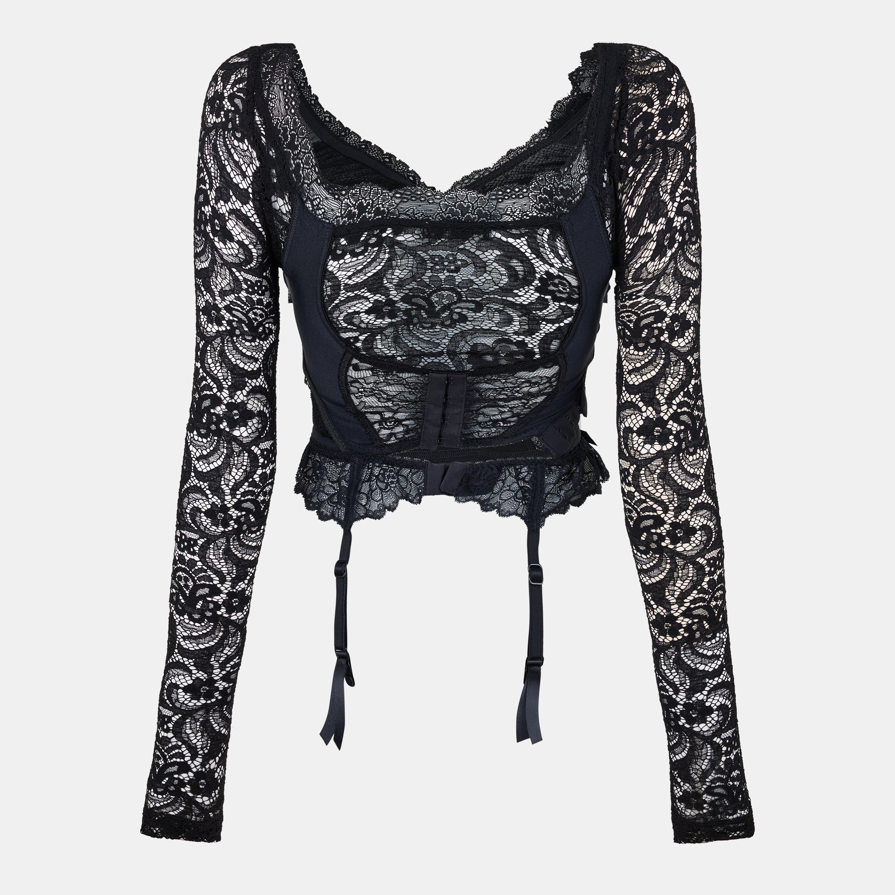 Black - Balenciaga - Women's Long-Sleeve T-Shirt - 2