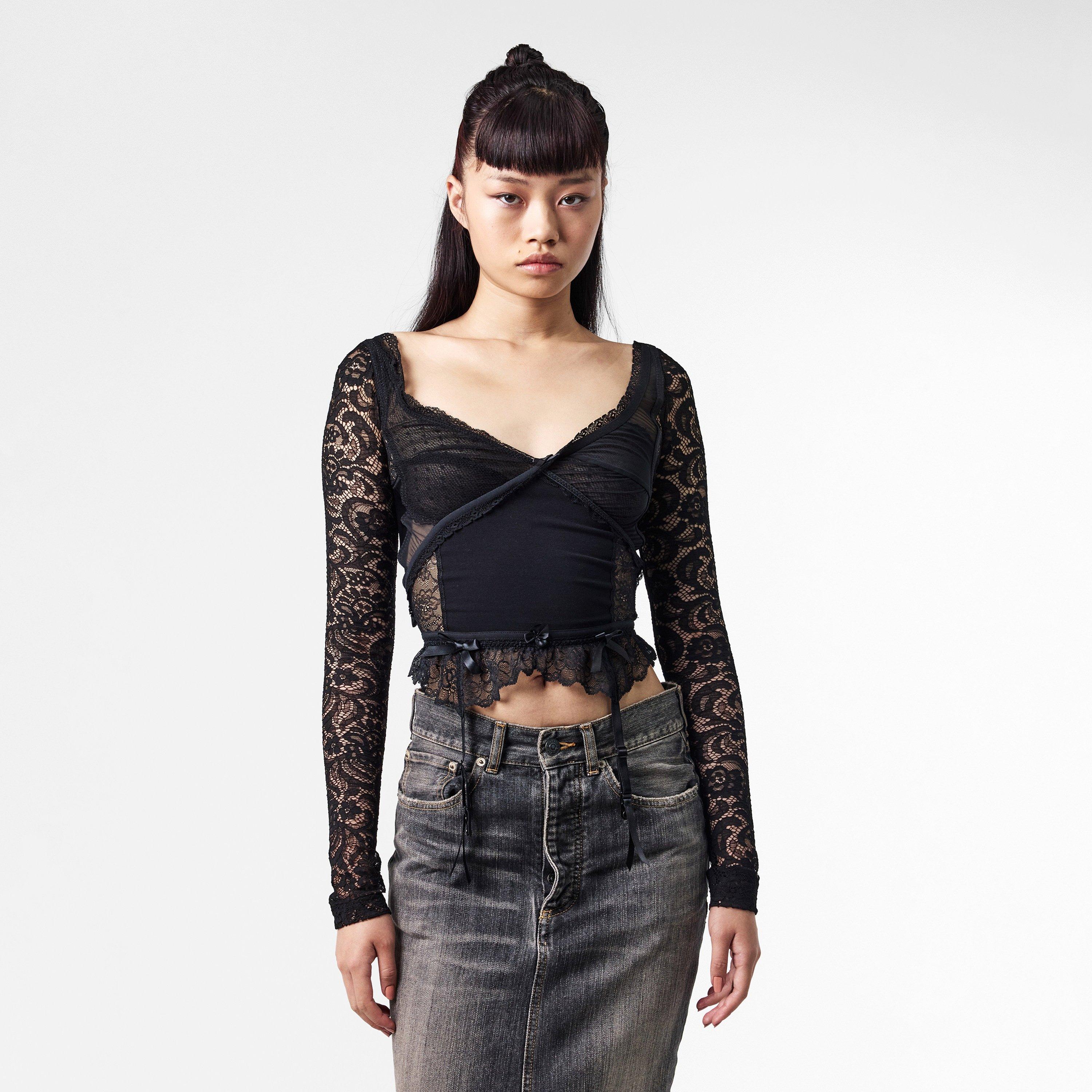 Black - Balenciaga - Women's Long-Sleeve T-Shirt - 3