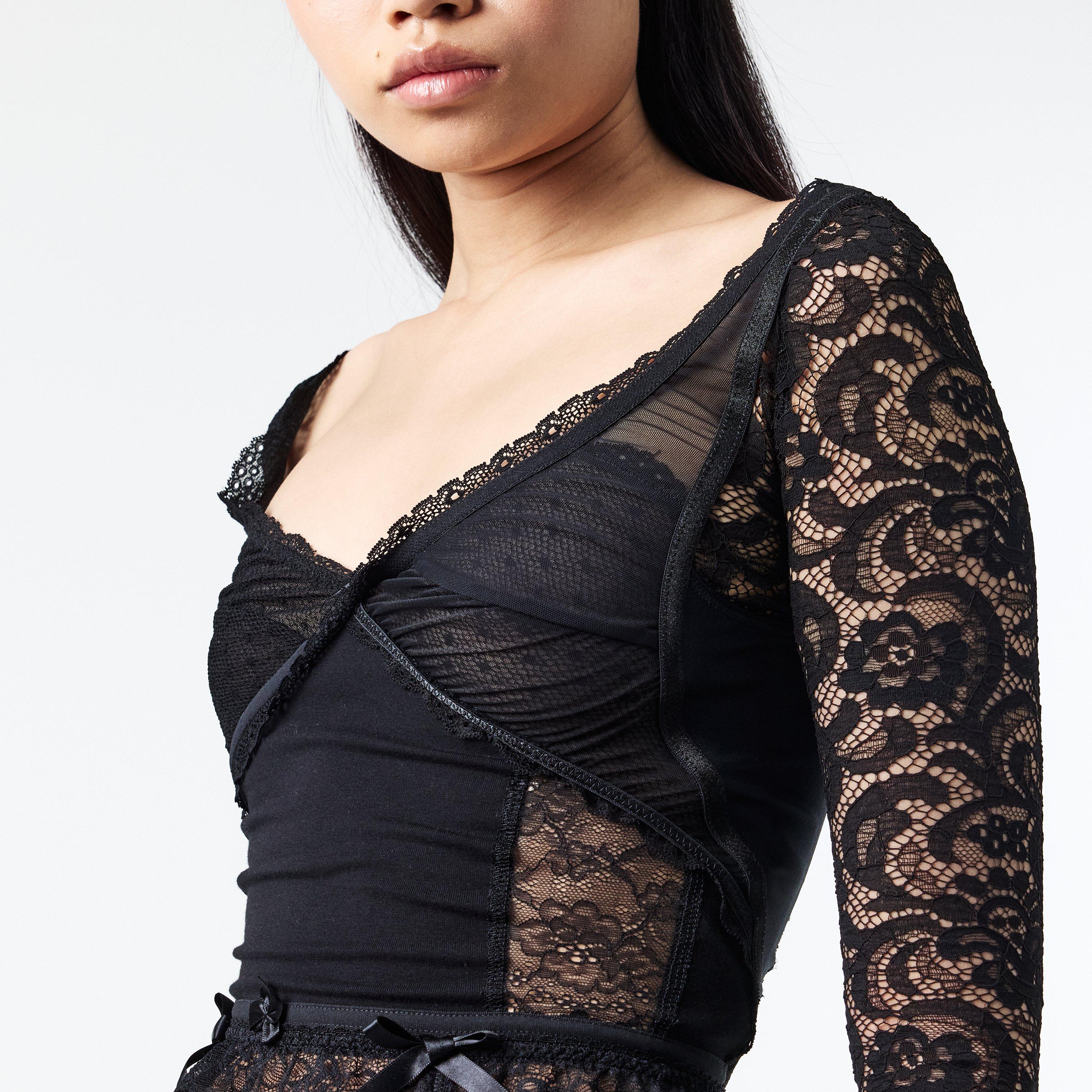 Black - Balenciaga - Women's Long-Sleeve T-Shirt - 5