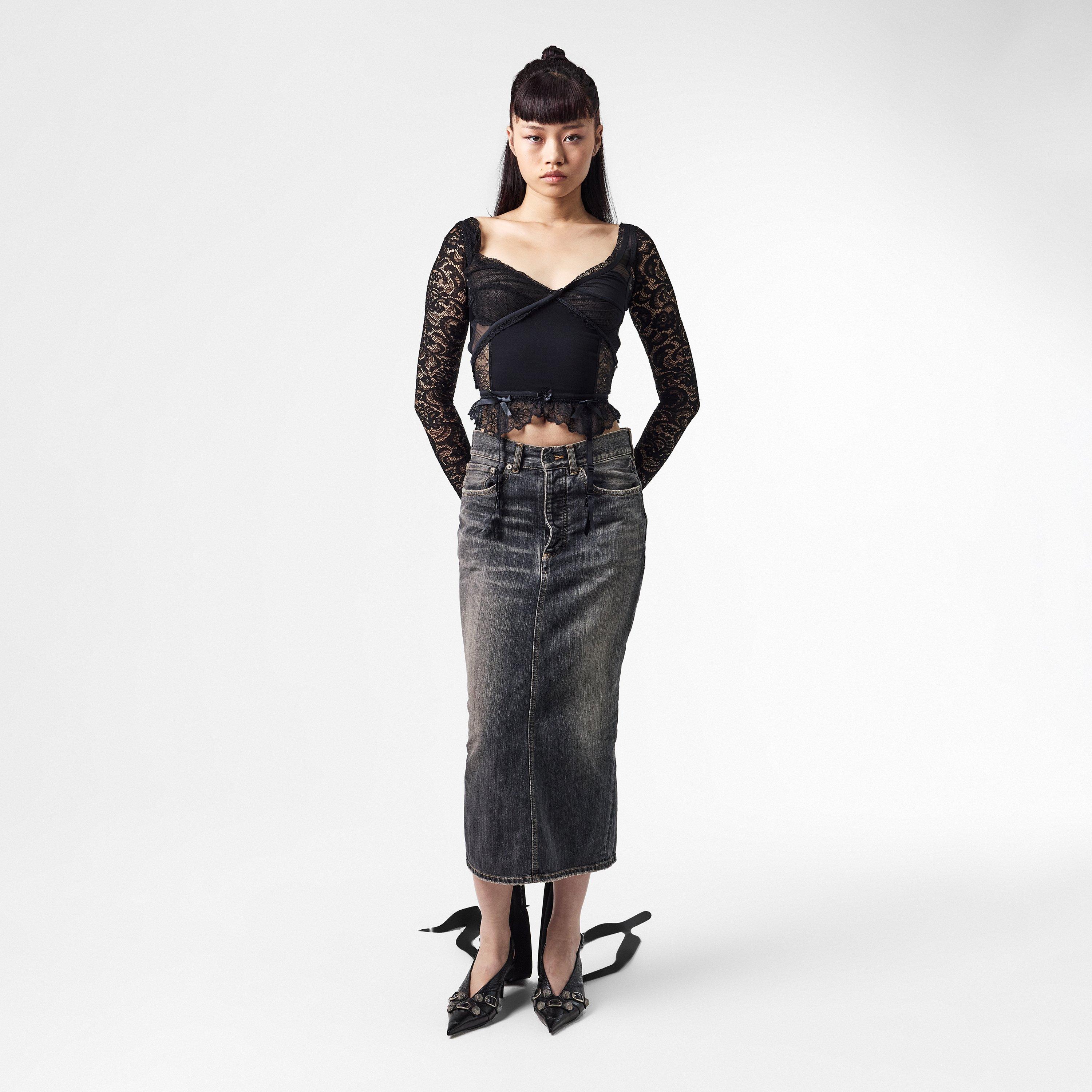 Black - Balenciaga - Women's Long-Sleeve T-Shirt - 6