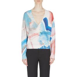 Emporio Armani Abstract V Neck T Shirt