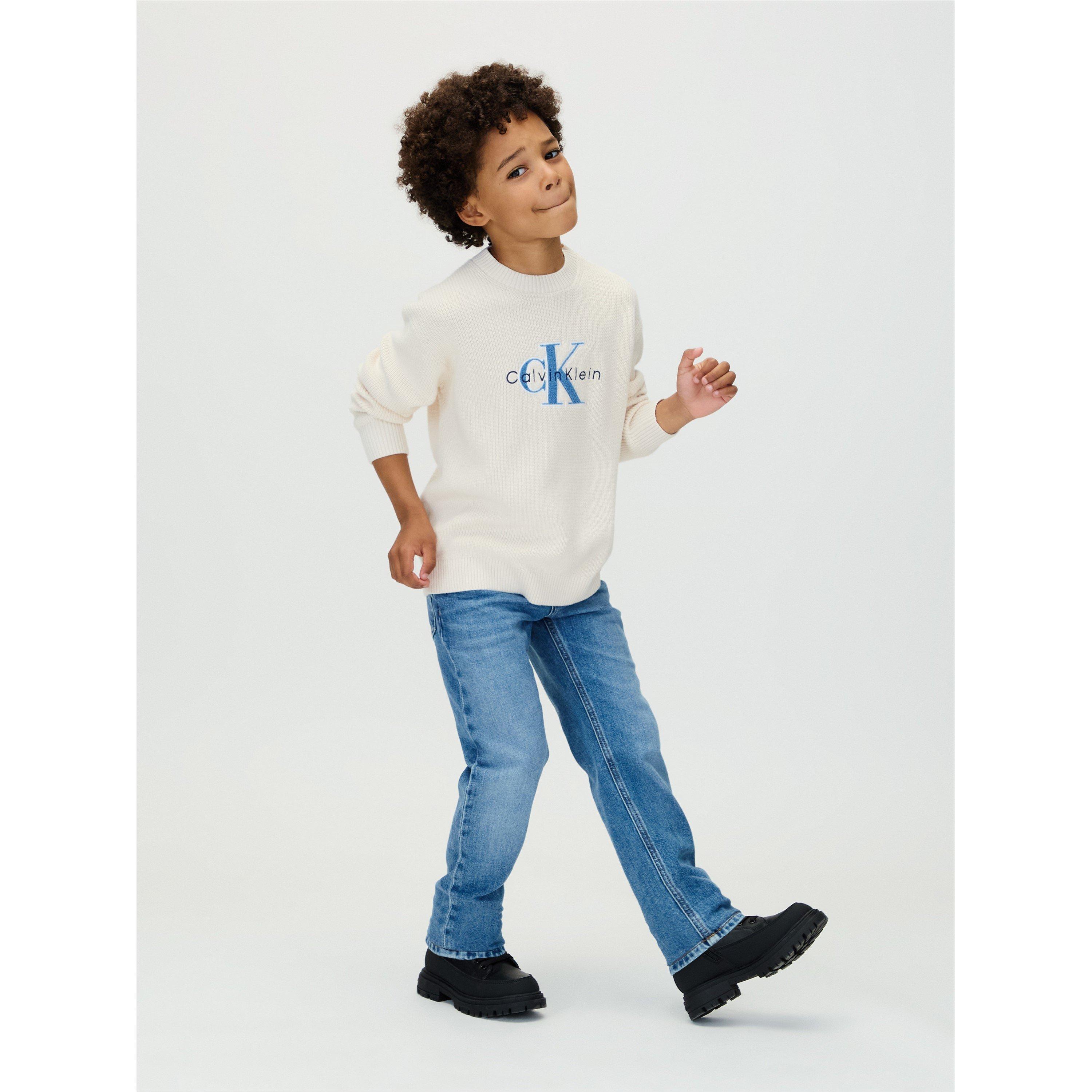 Mid Blue 1A4 - Calvin Klein Jeans - Kids' Straight Leg Jeans - 6