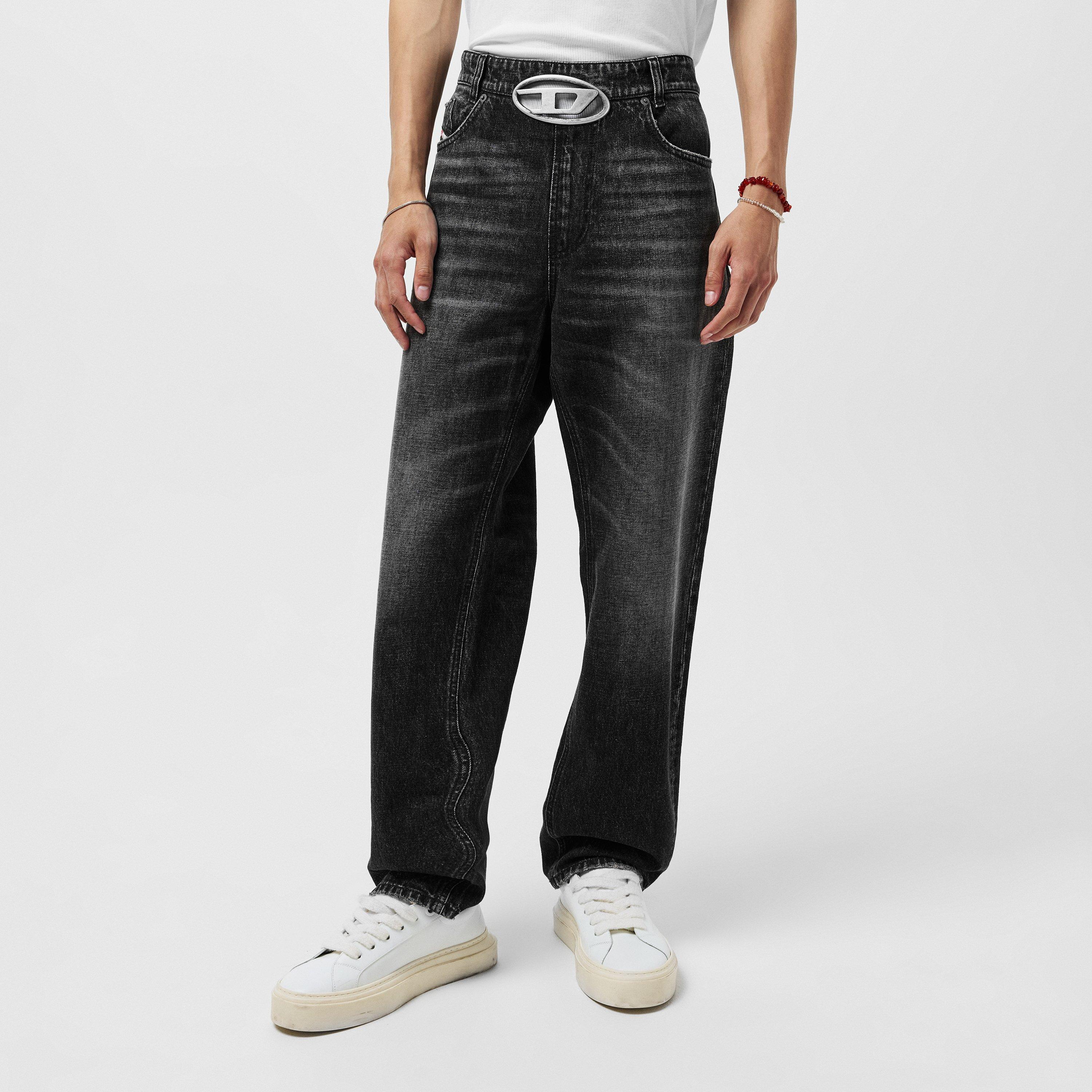Black/Grey Denm - Diesel - Metal D Straight-Fit Jeans - 3