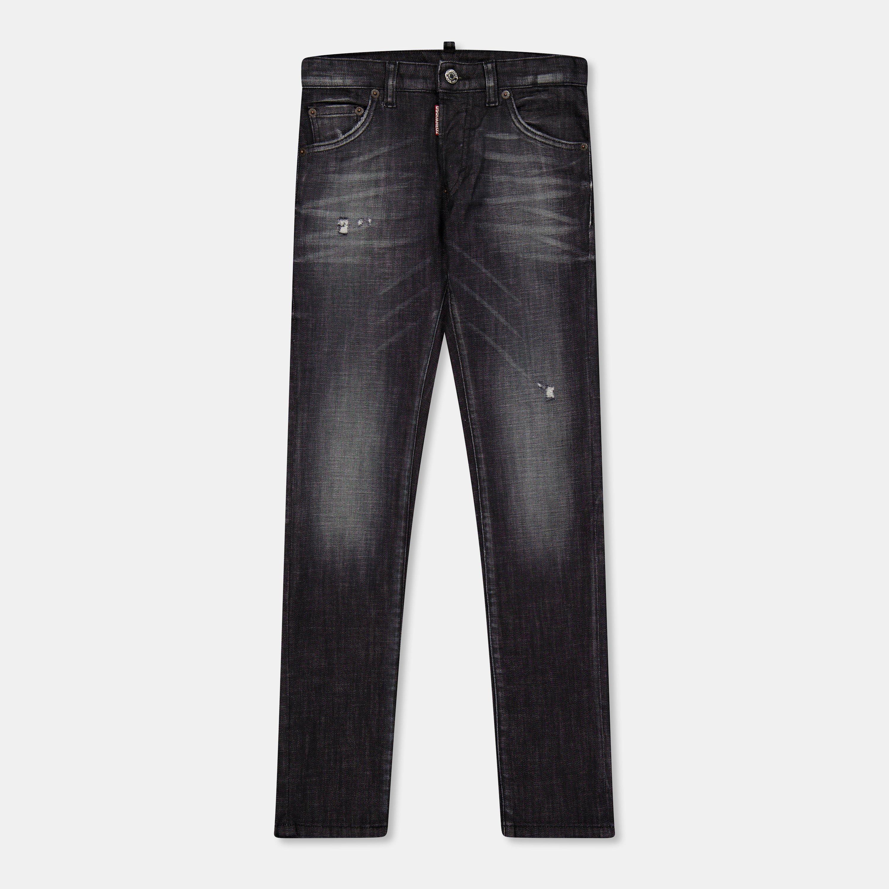Black DQ02 - DSquared2 - Kids' DSQ Logo Slim Fit Jeans - 1