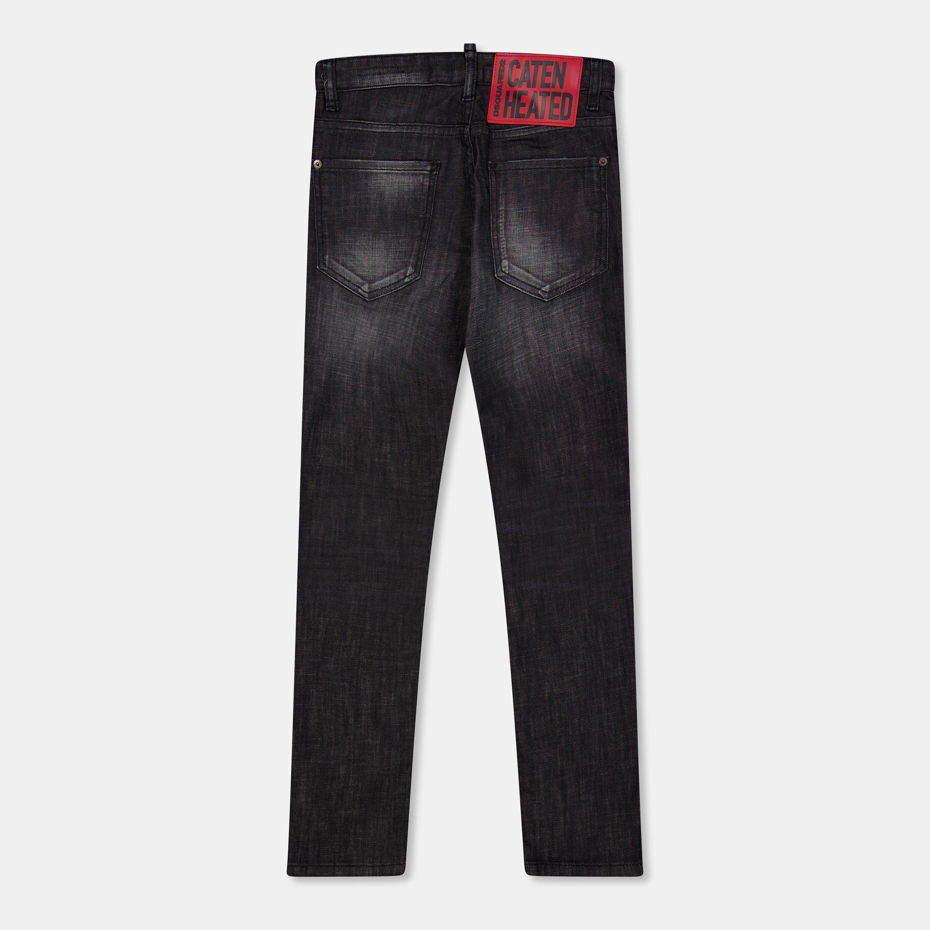 Black DQ02 - DSquared2 - Kids' DSQ Logo Slim Fit Jeans - 2
