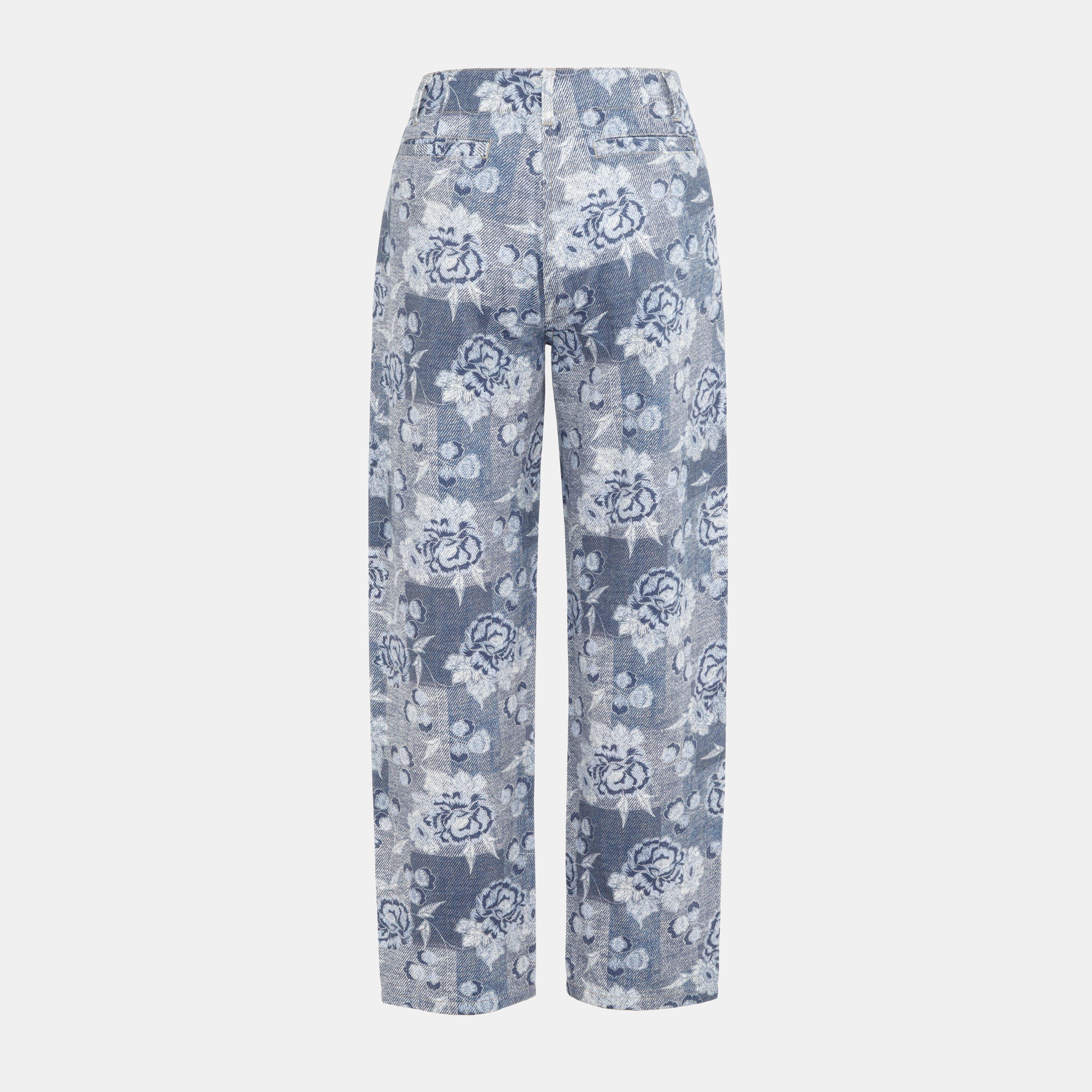 Blå Blomstret - Firetrap - Print Jeans Ladies - 2