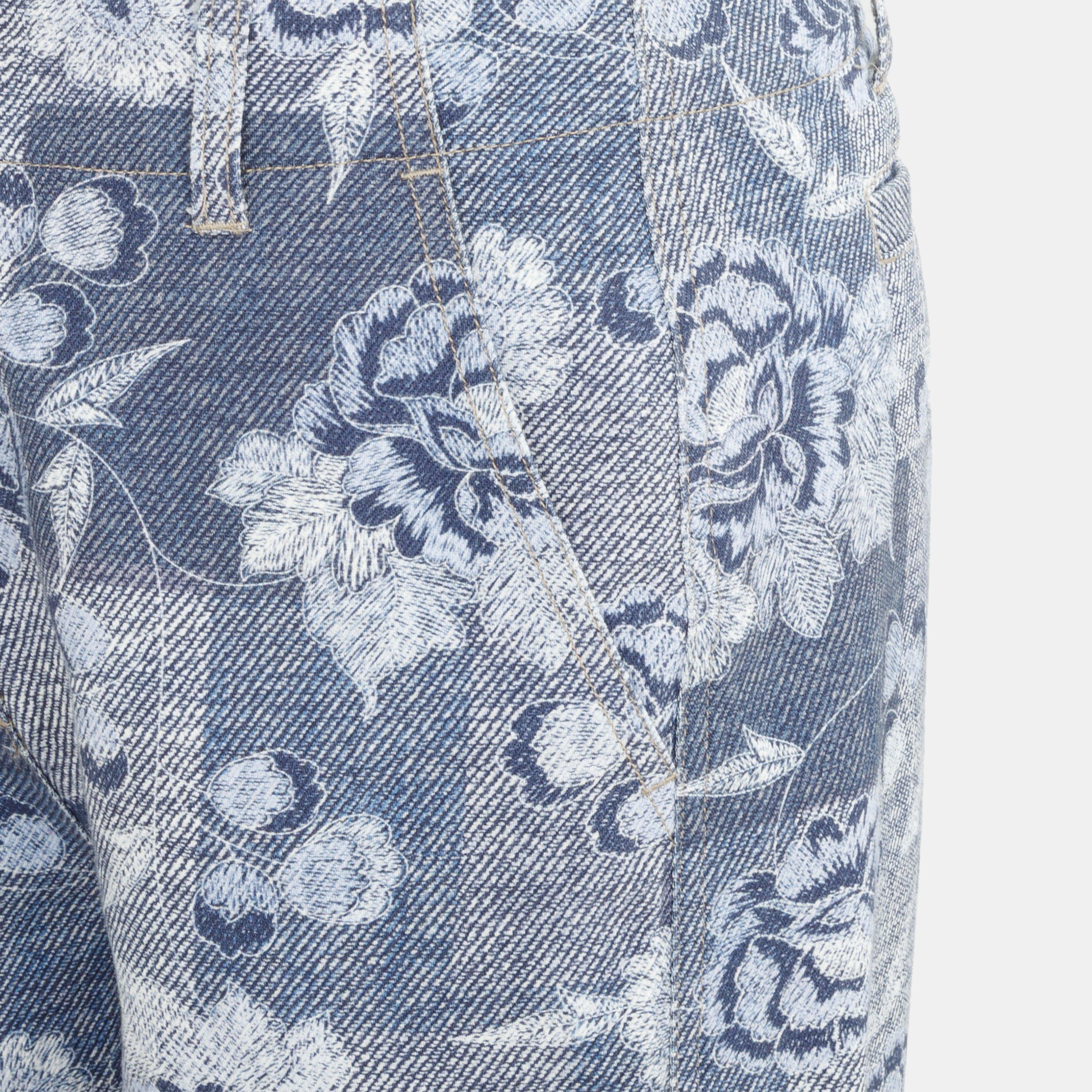 Blå Blomstret - Firetrap - Print Jeans Ladies - 4