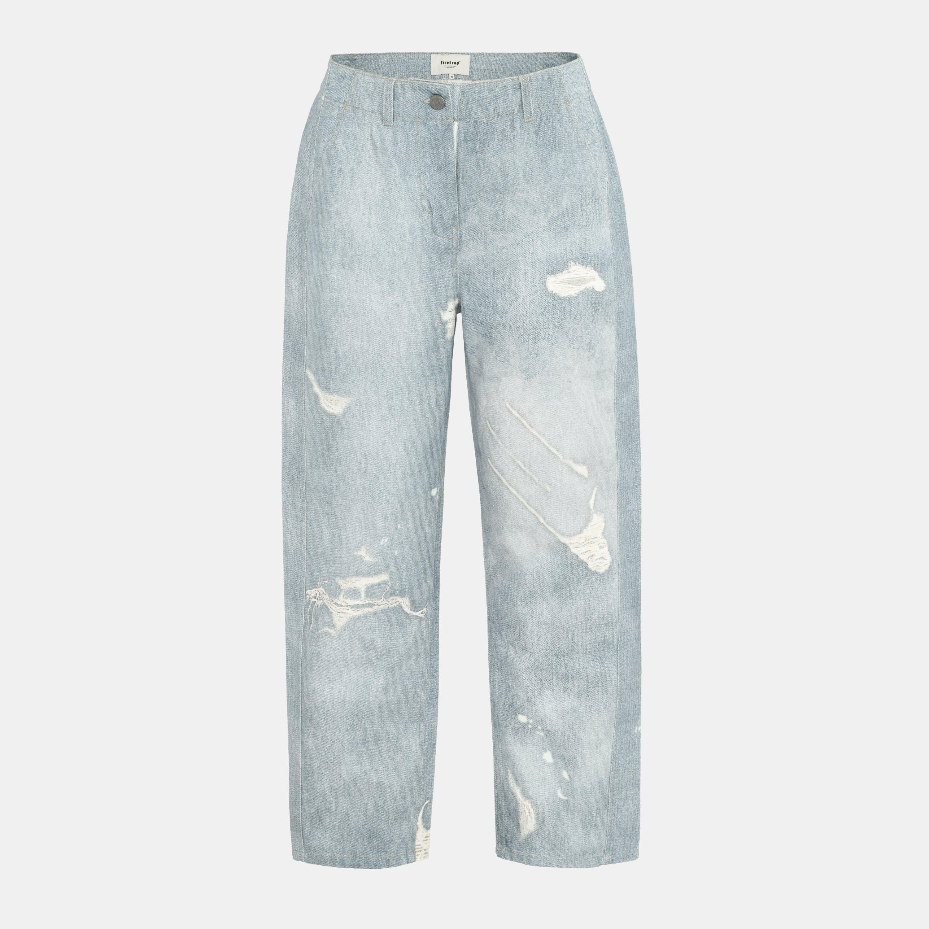 Firetrap Women's Blue Print Jeans in Size 8 R, Sports Direct - Image 3