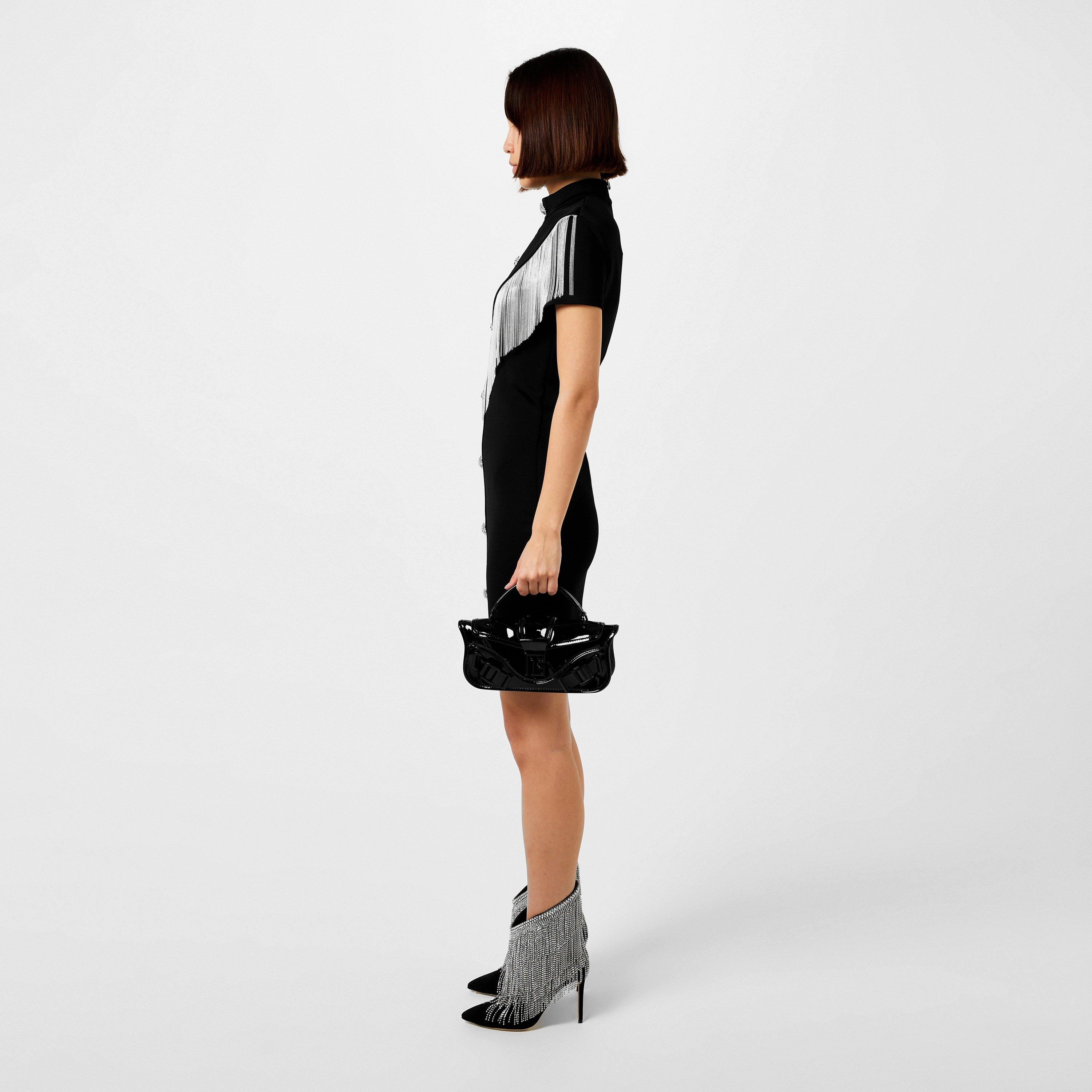 NOIR/ARGENT - Balmain - Fringed Mini Dress - 2