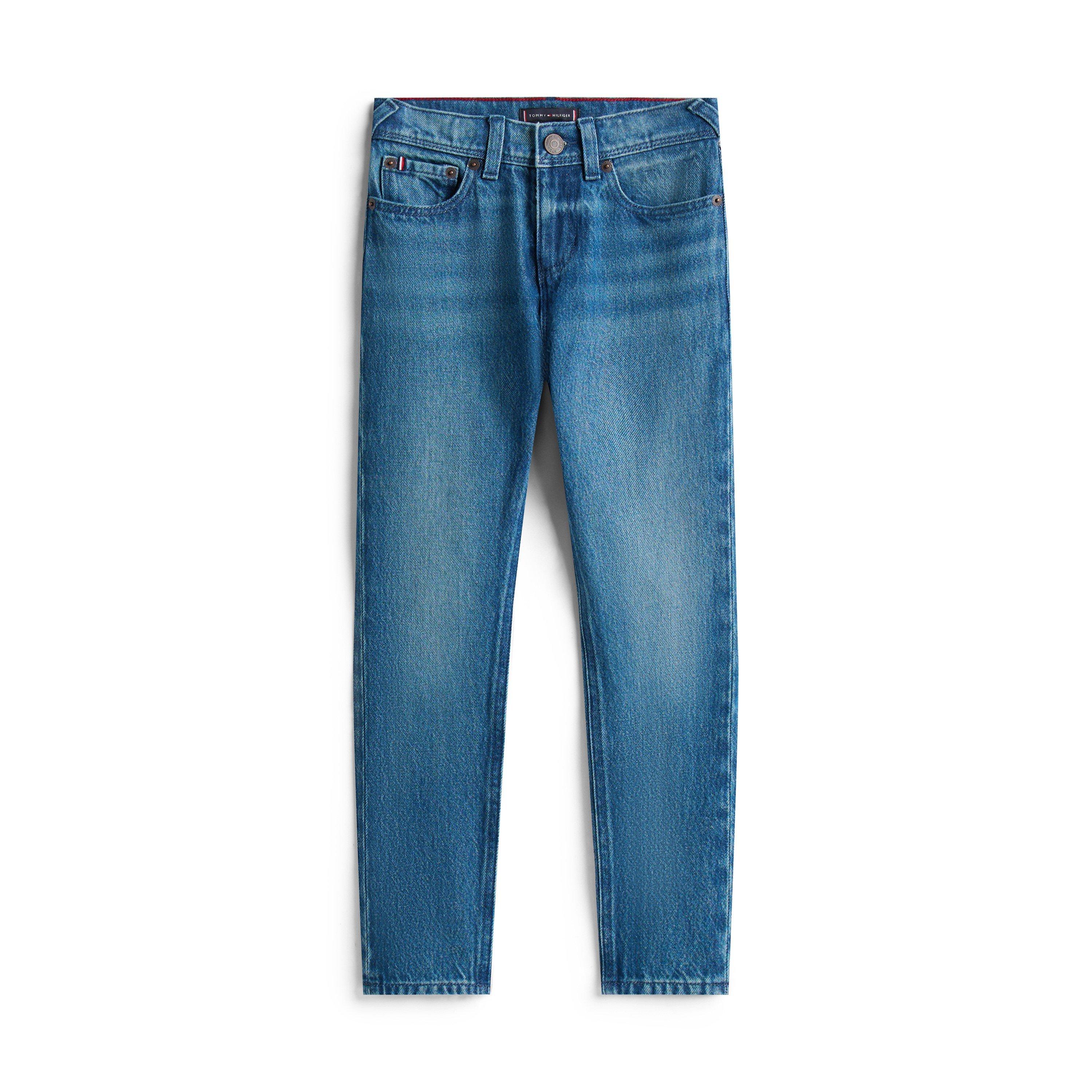 Tommy Hilfiger Kids' Scanton Straight Leg Jeans - Mid Blue 1CD - Size 14Y