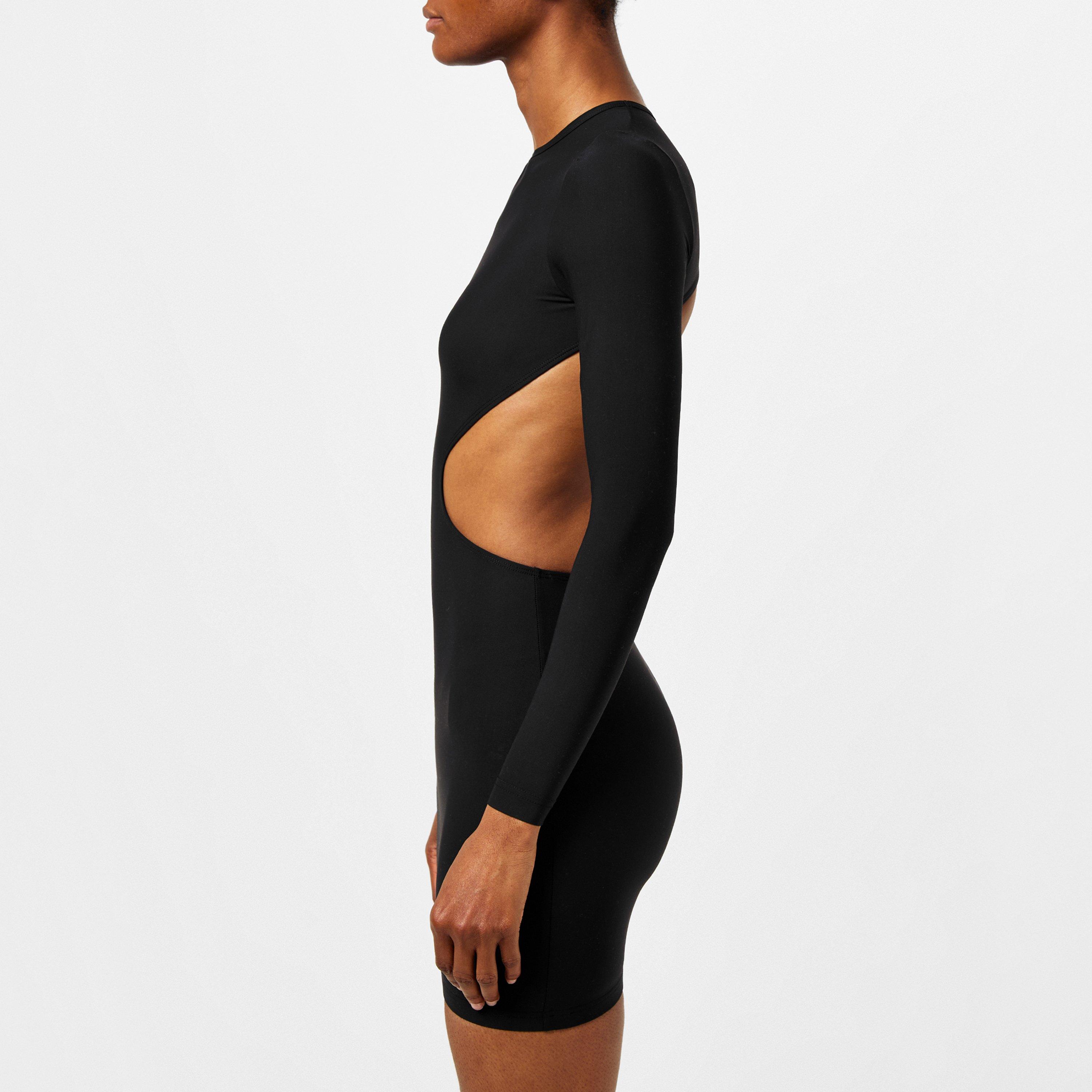 Black - Balenciaga - Cut Out Long Sleeve Mini Dress - 2