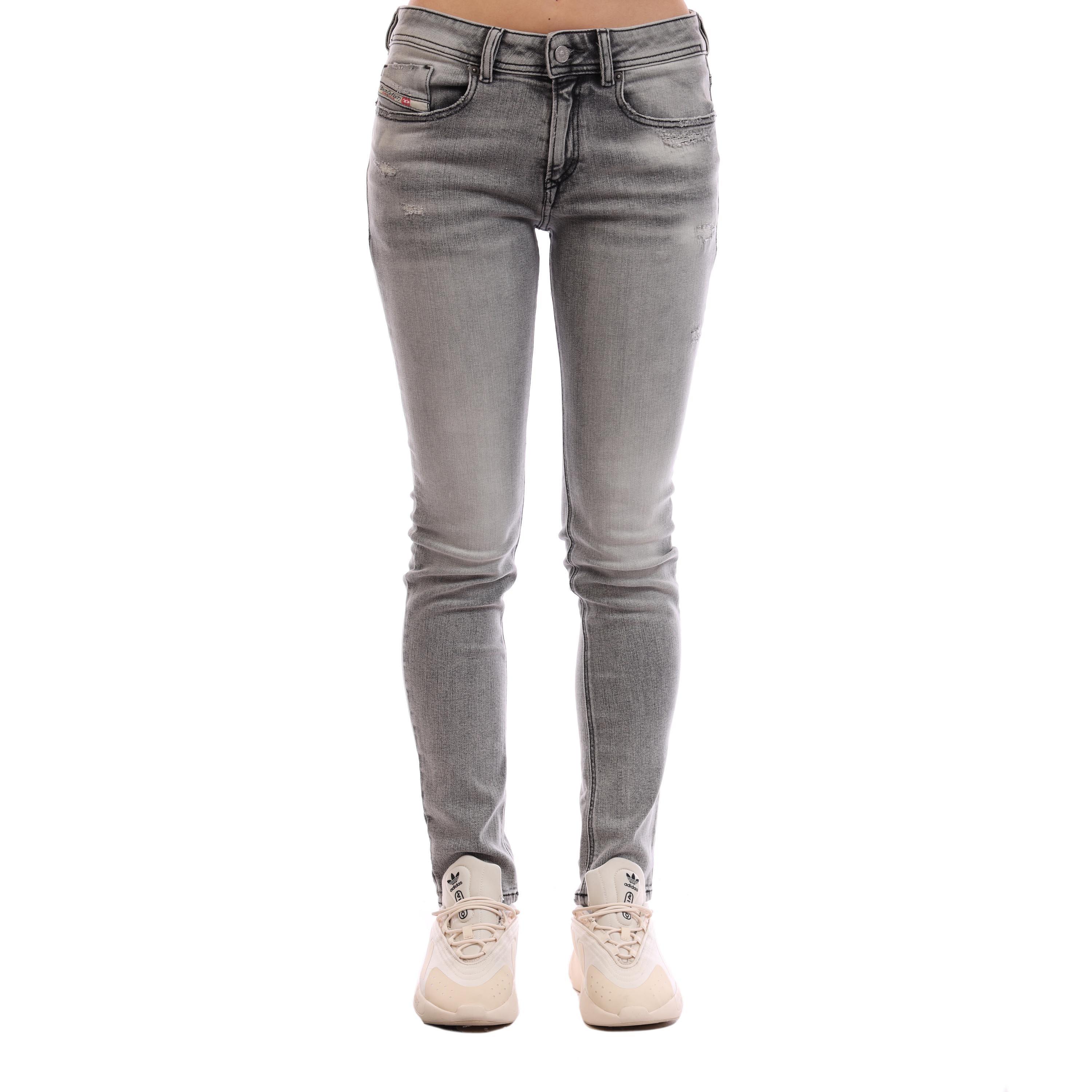 Blk Gry Denim - Diesel - Men's Slnkr Straight Leg Jeans - 3