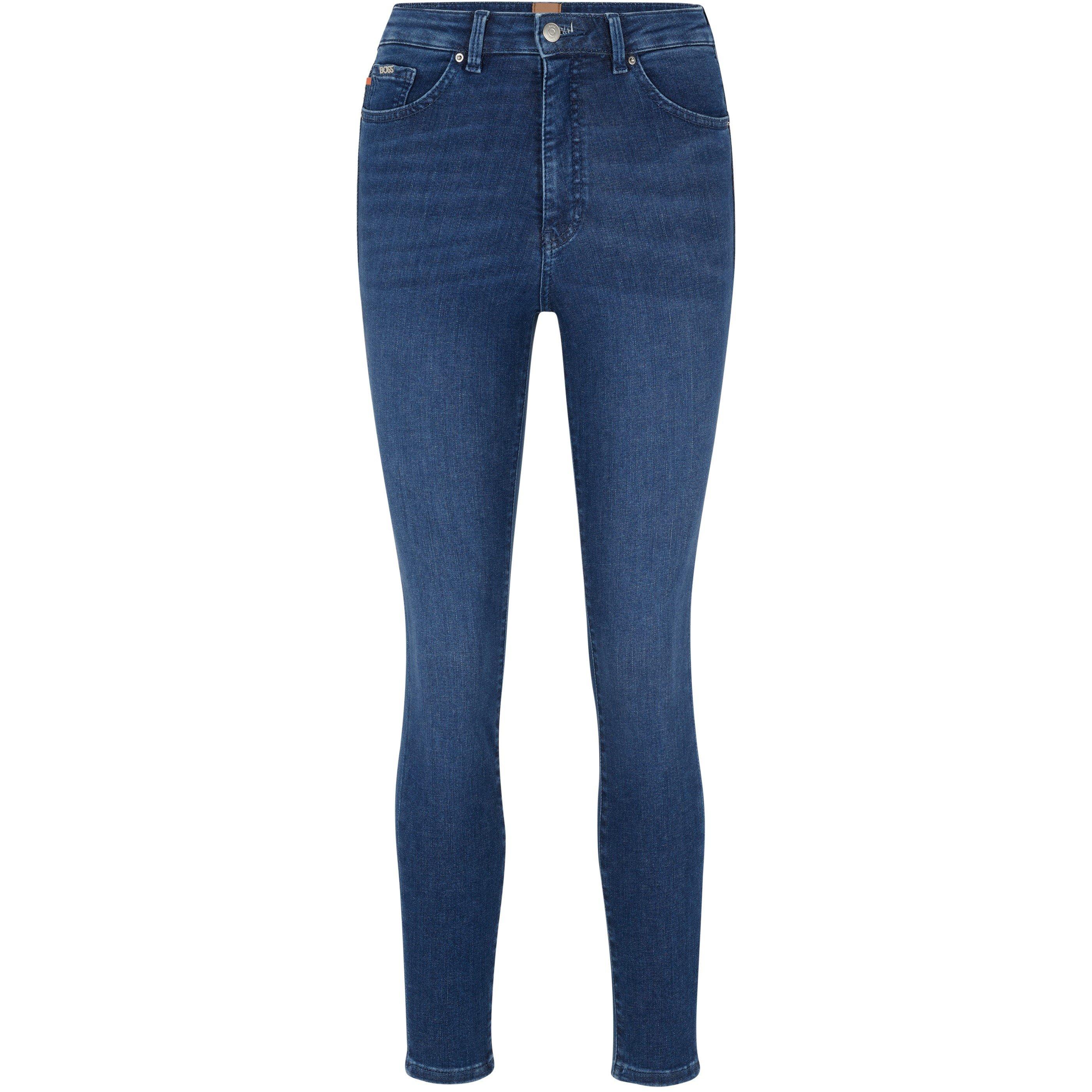 Medium Blue - Boss - Women's Maye Sup S Hr Bc Os Straight Jeans - 4