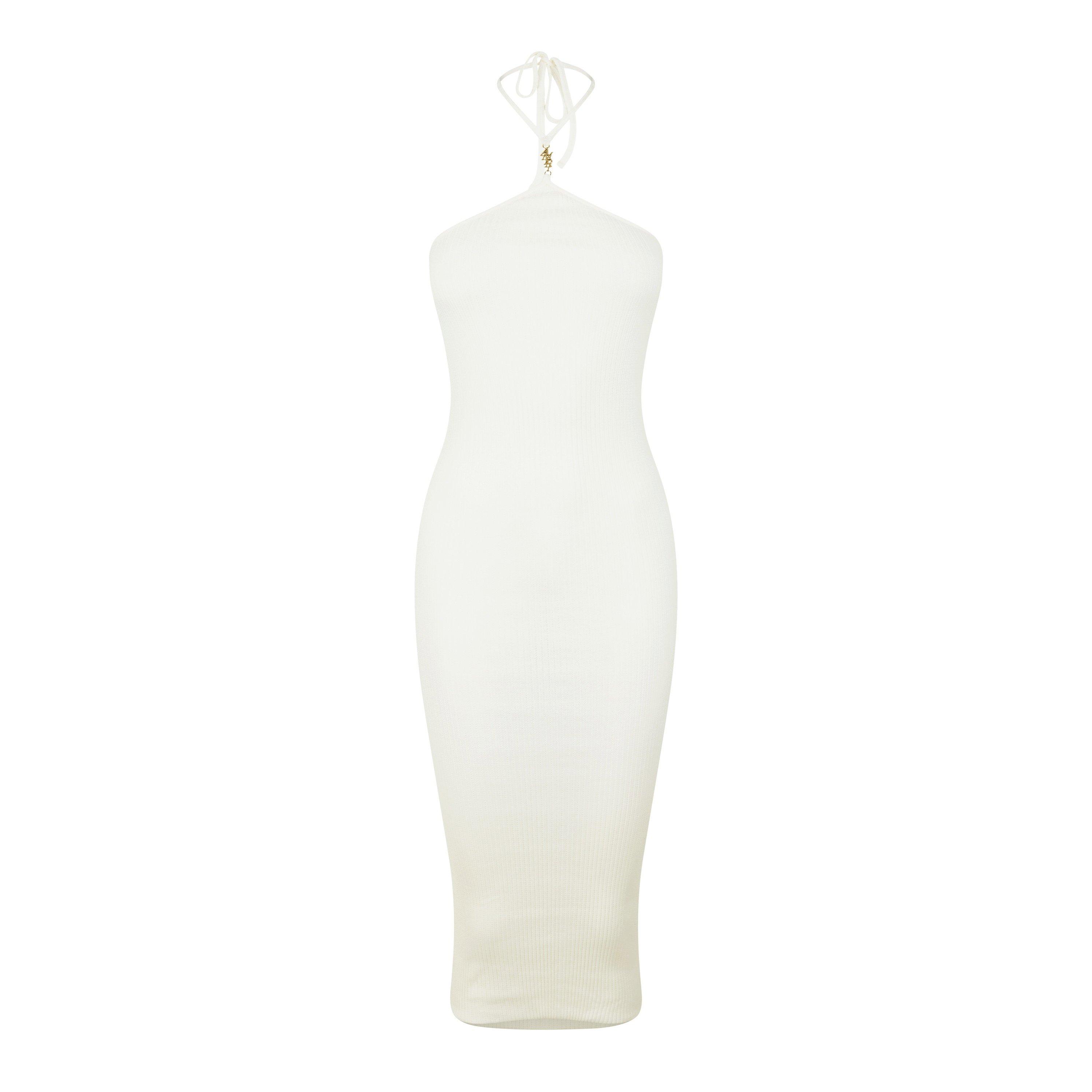 White - Amiri - Knitted Midi Dress - 5