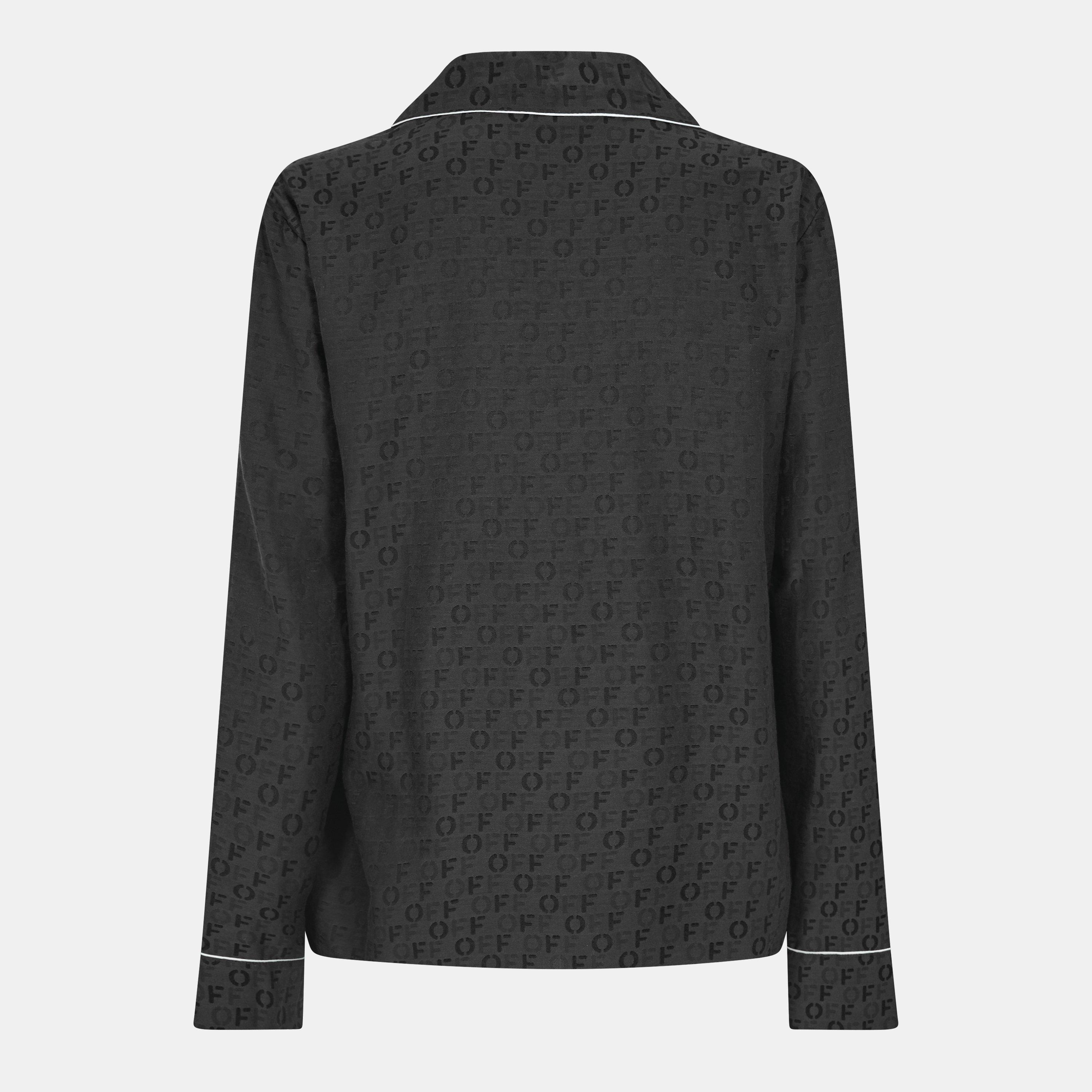 Black - Off White - Women's Long-Sleeve T-Shirt - 2