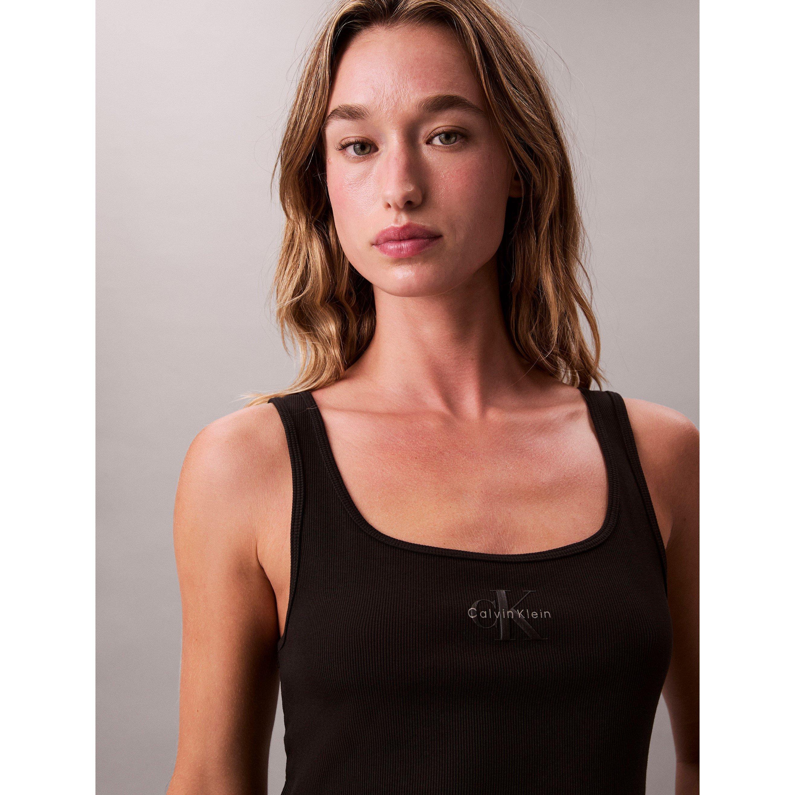 Preto - Calvin Klein Jeans - Women's CKJ Mono Scoop Vest - 3