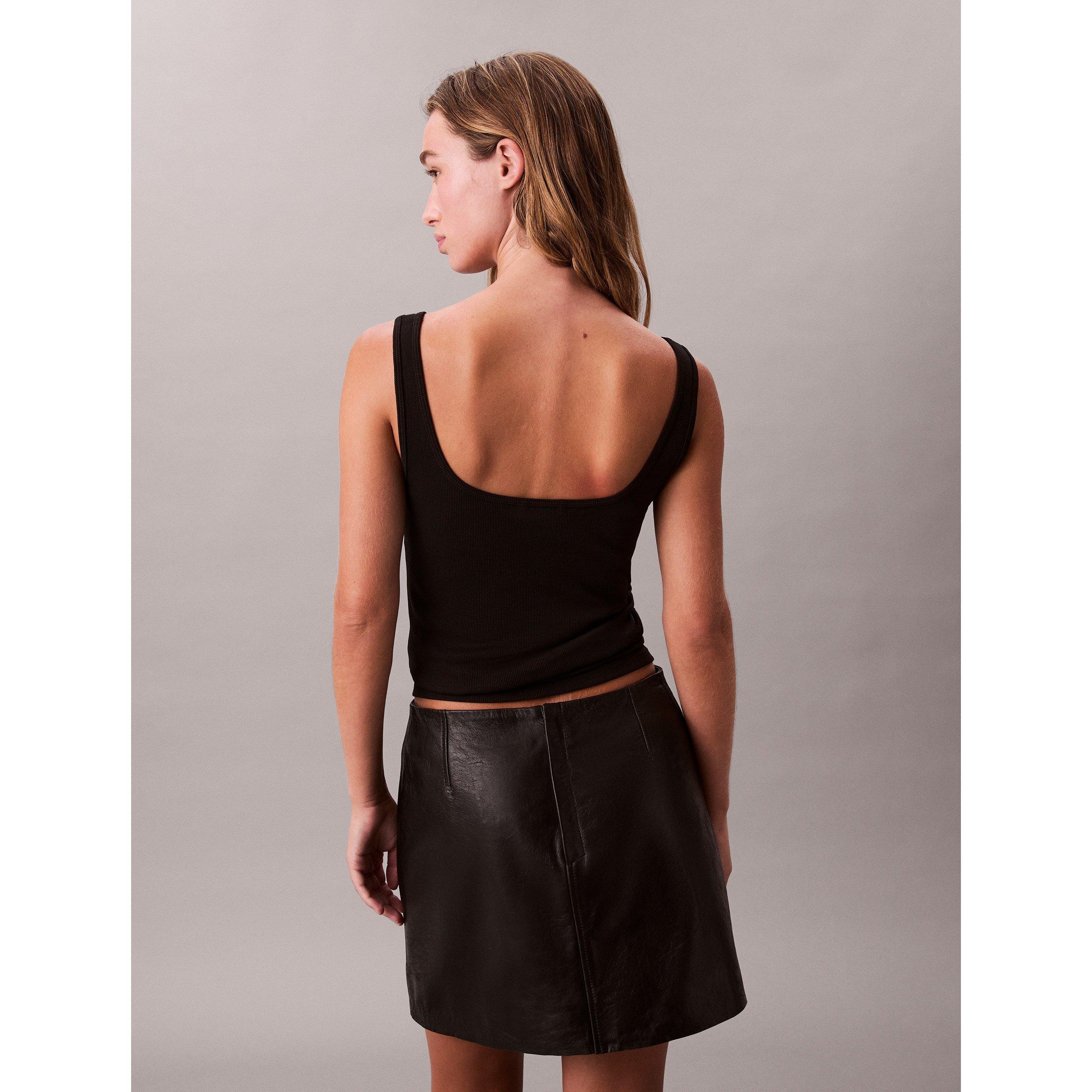 Preto - Calvin Klein Jeans - Women's CKJ Mono Scoop Vest - 5