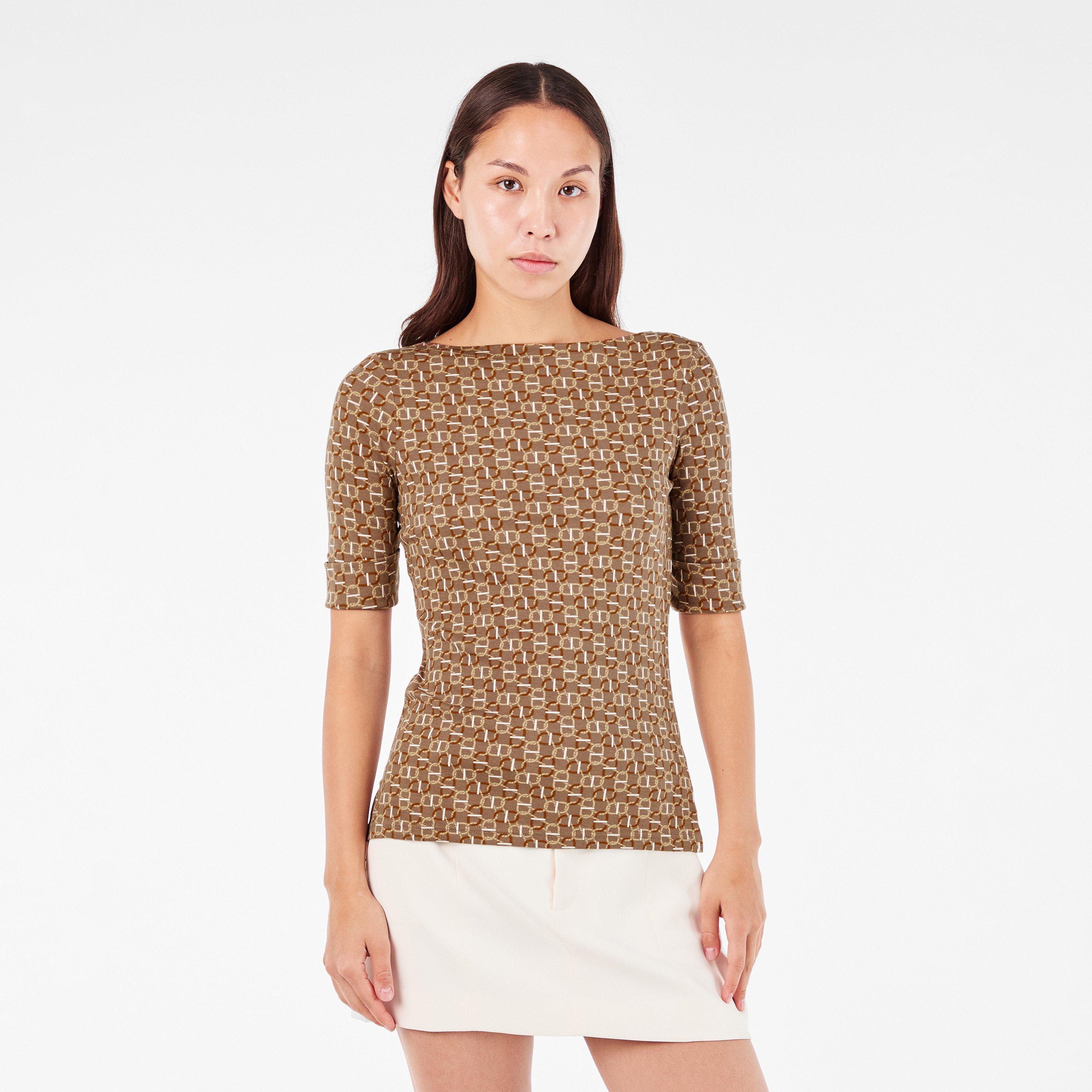 Taupe Multi - Lauren by Ralph Lauren - Women's Long-Sleeve T-Shirt - 3